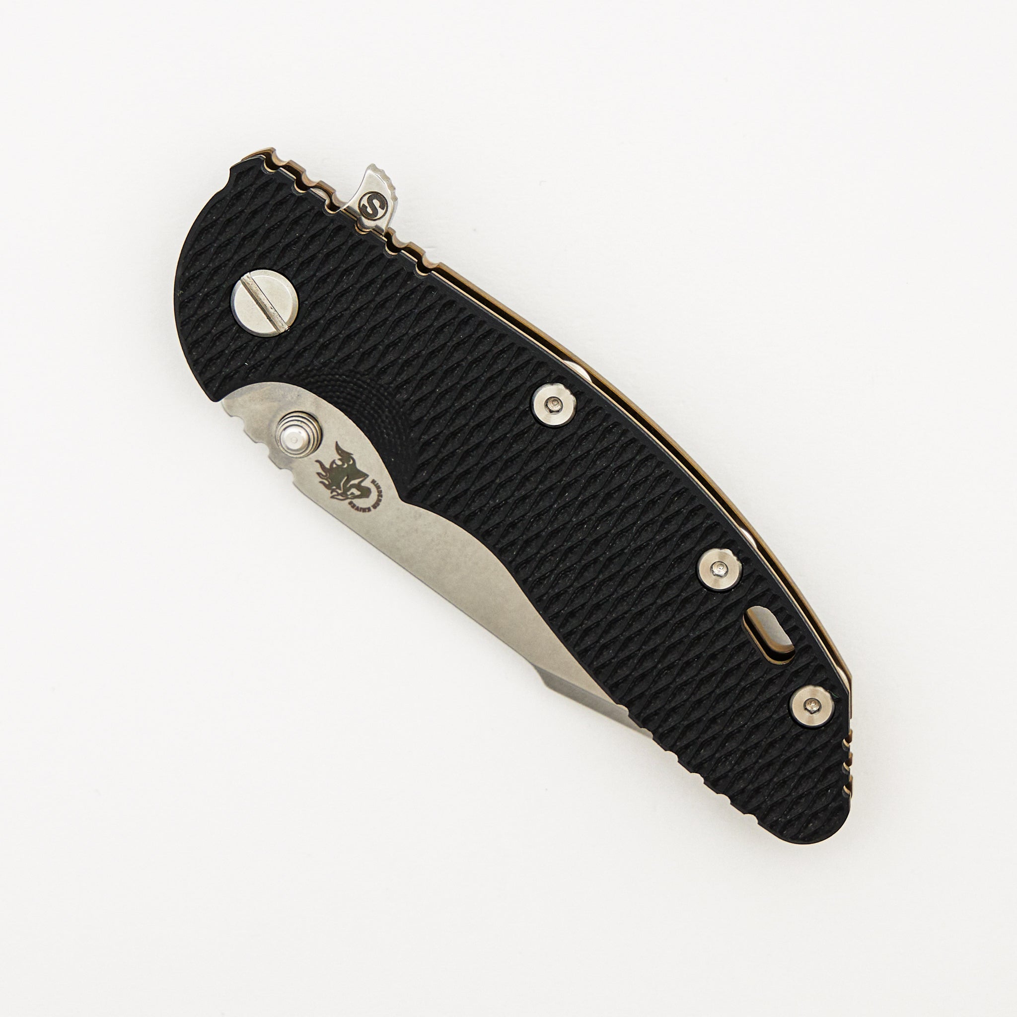 XM-18 3.5″ - MagnaCut Skinny Harpoon Spanto - Tri-Way - Stonewash Bronze - Black G10