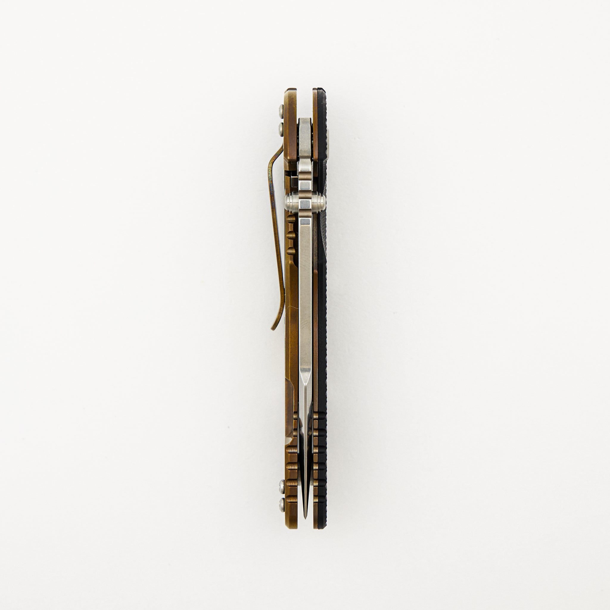 XM-18 3.5″ - MagnaCut Skinny Harpoon Spanto - Tri-Way - Stonewash Bronze - Black G10