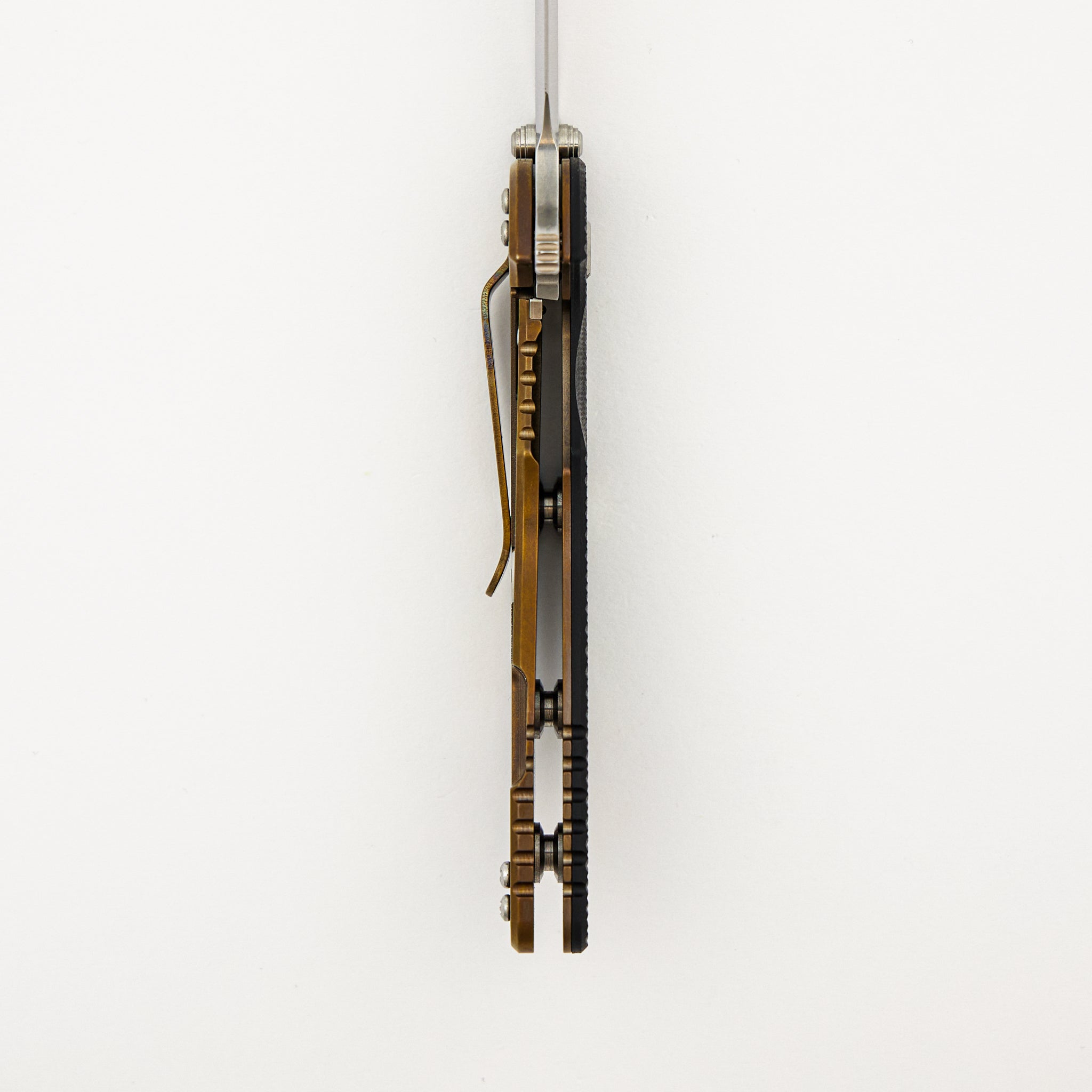 XM-18 3.5″ - MagnaCut Skinny Harpoon Spanto - Tri-Way - Stonewash Bronze - Black G10