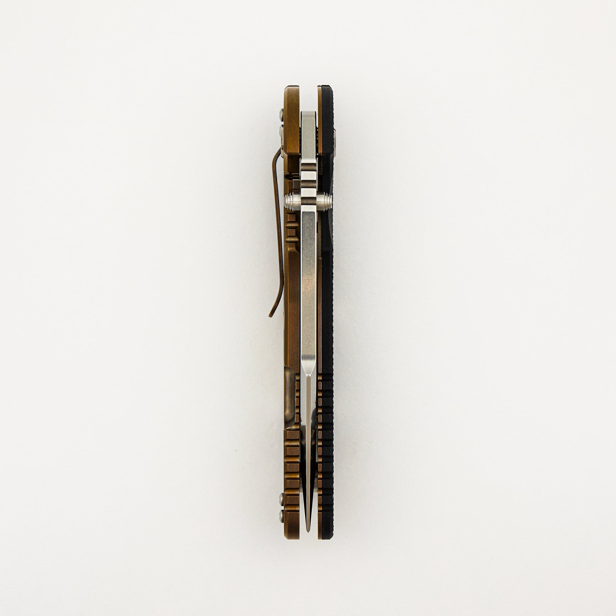 XM-24 4.0″ – S45VN Harpoon Spanto - Tri-Way - Stonewash Bronze - Black G10