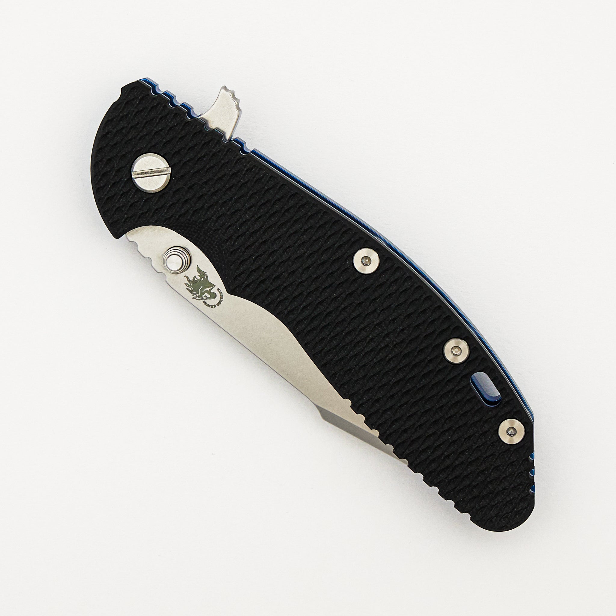 XM-24 4.0″ – S45VN Harpoon Spanto - Tri-Way - Stonewash Blue - Black G10