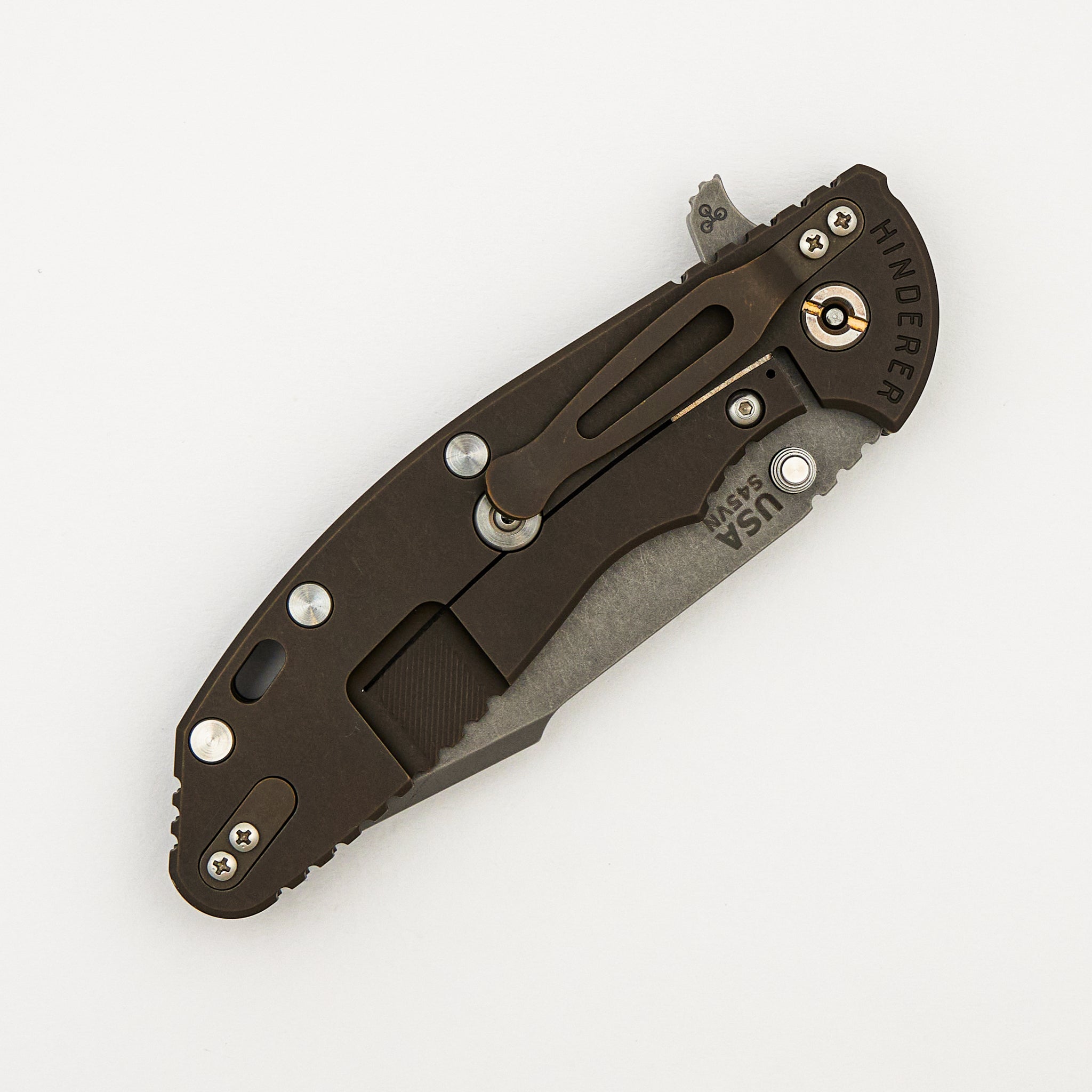 XM-24 4.0″ – S45VN Harpoon Spanto - Tri-Way - Battle Bronze - Black G10