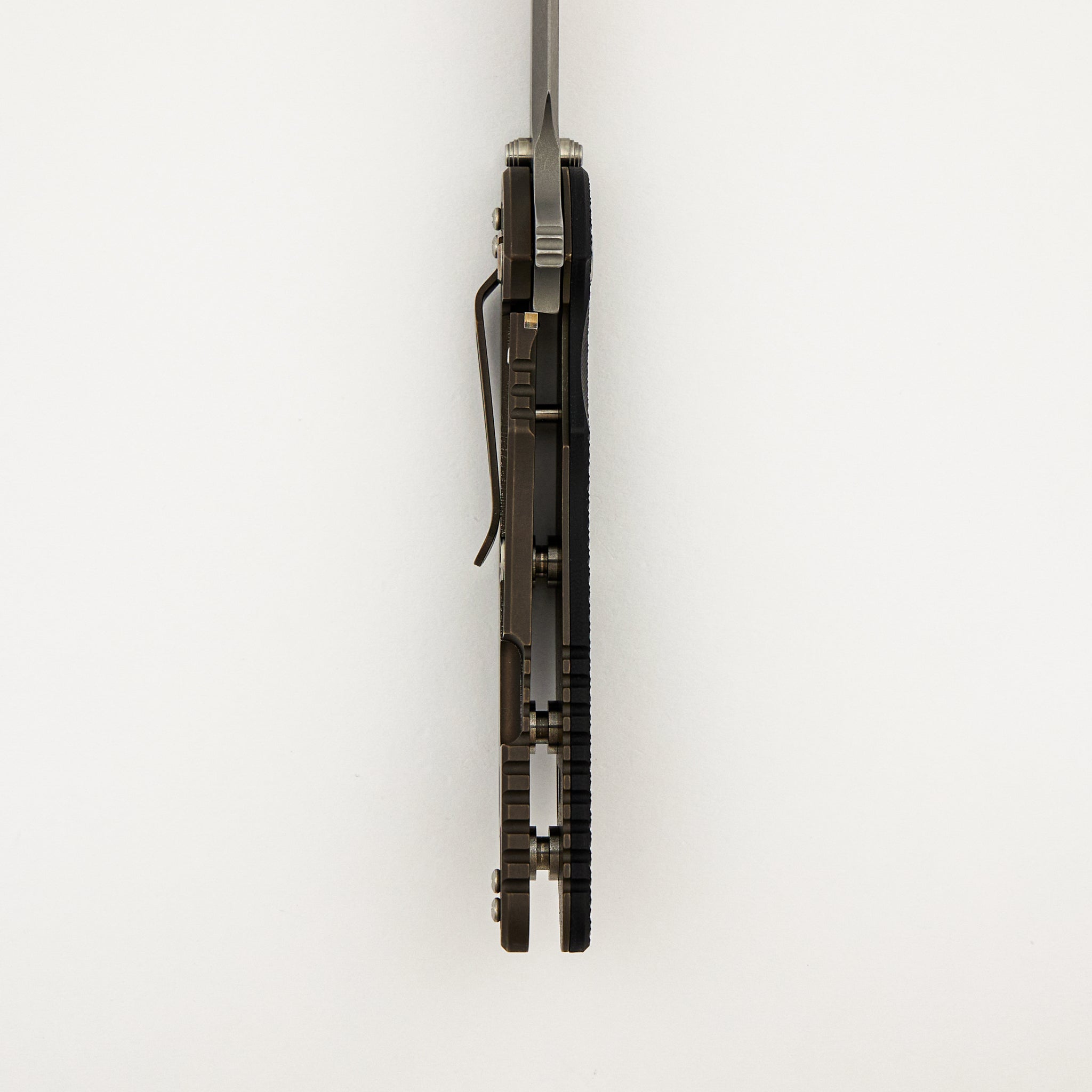 XM-24 4.0″ – S45VN Harpoon Spanto - Tri-Way - Battle Bronze - Black G10