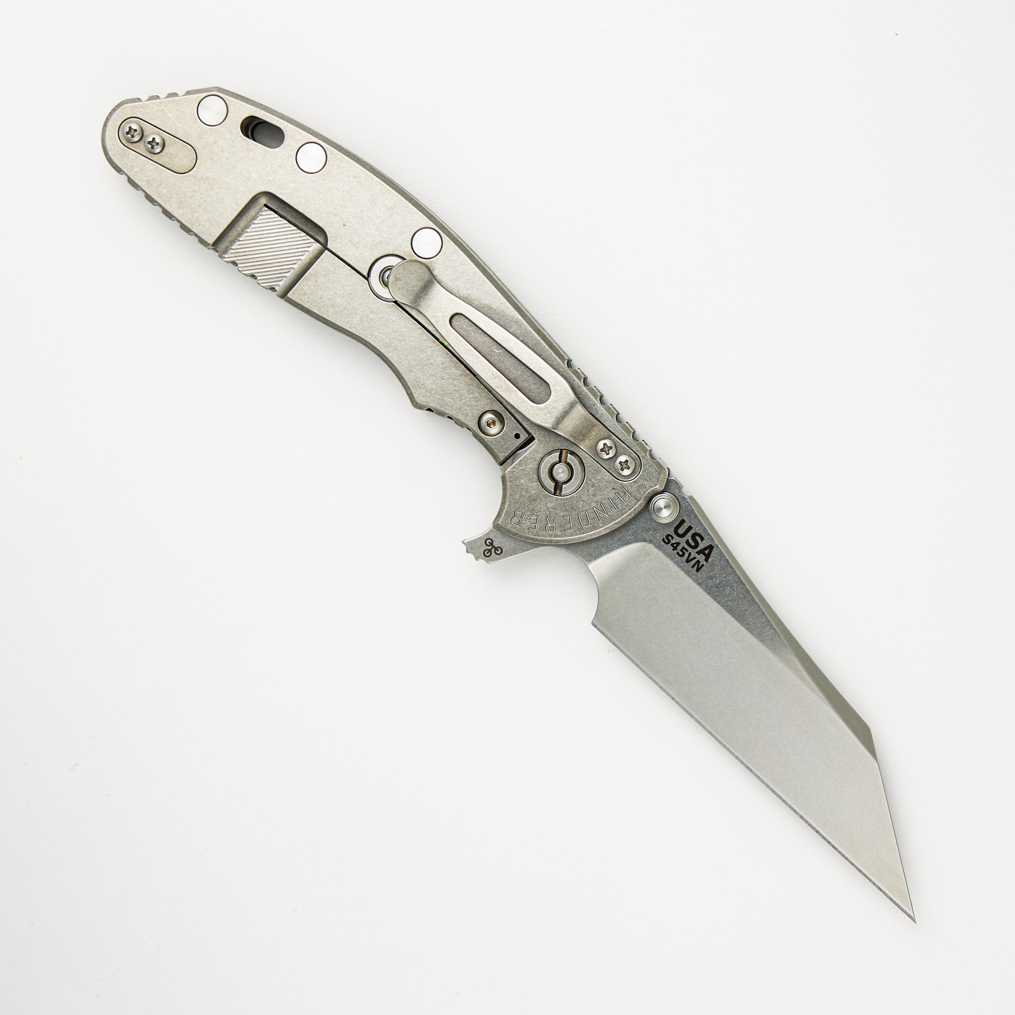 Hinderer Knives XM-24 4.0″ – Skinny Wharncliffe S45VN – Tri-Way – Stonewash – Black G10