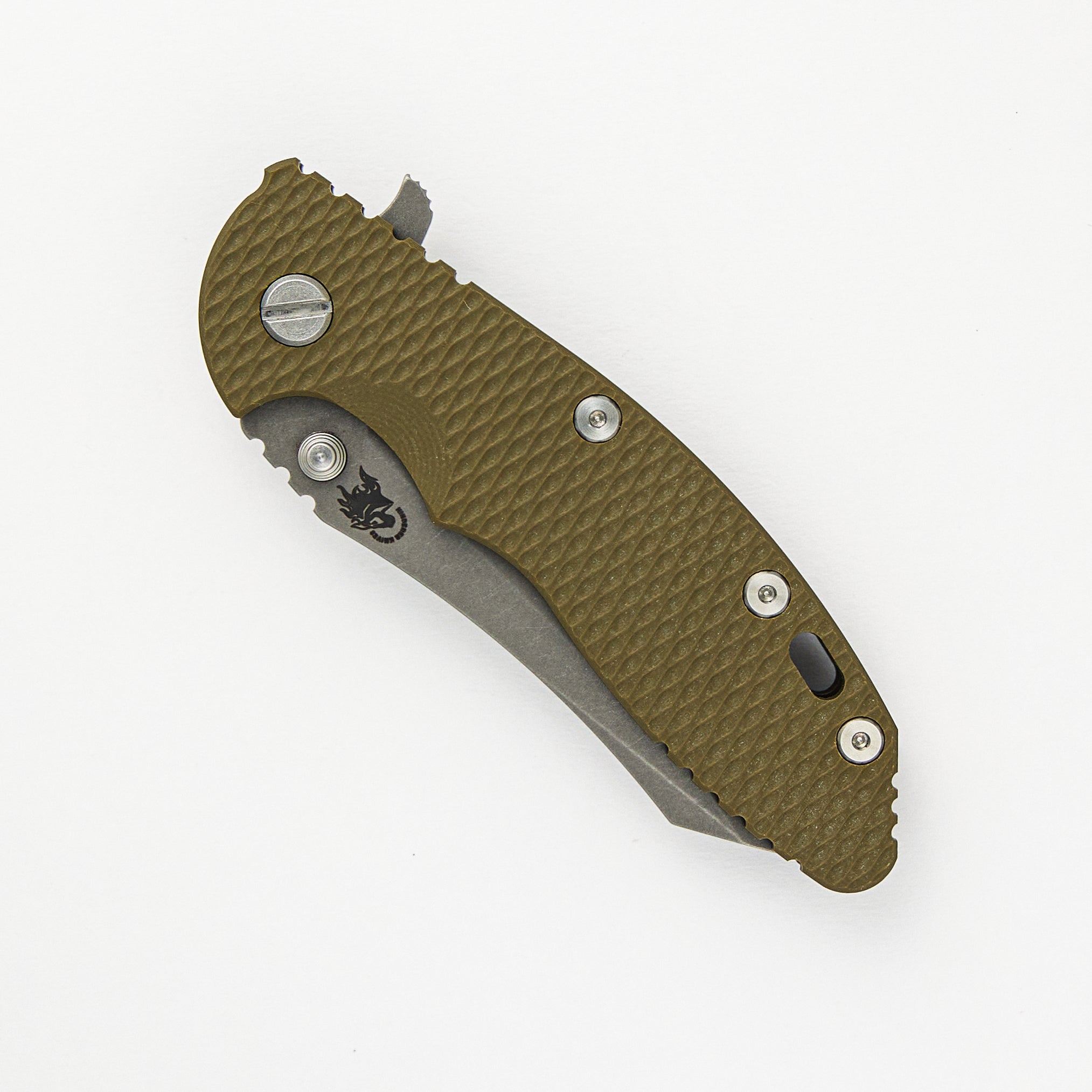 Hinderer Knives XM-18 3.5″ – Skinner S45VN – Tri-Way – Battle Bronze – OD Green G10