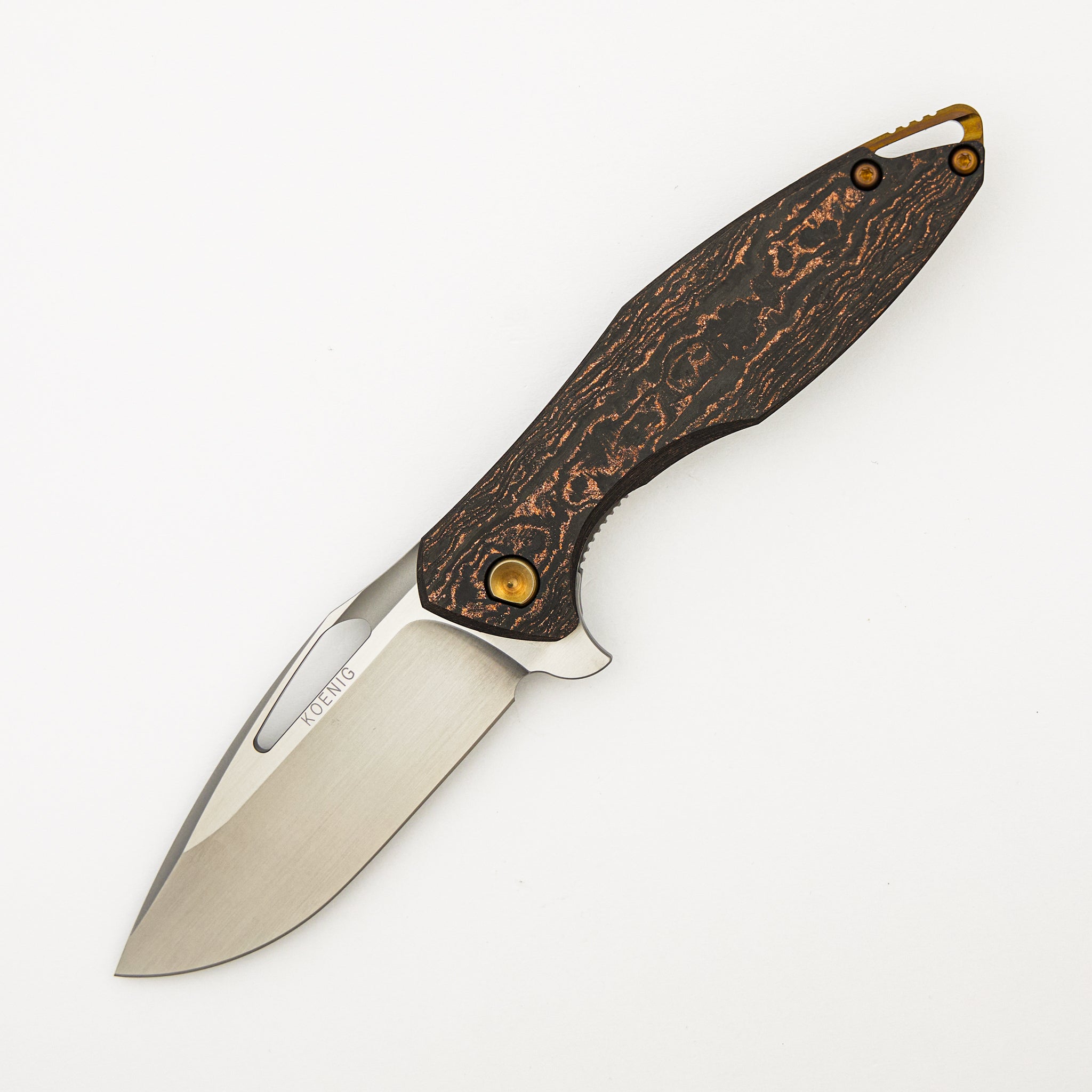 Arius - Gen. 2 - Titanium/Copper Carbon Fiber Handle - CTS-XHP Blade
