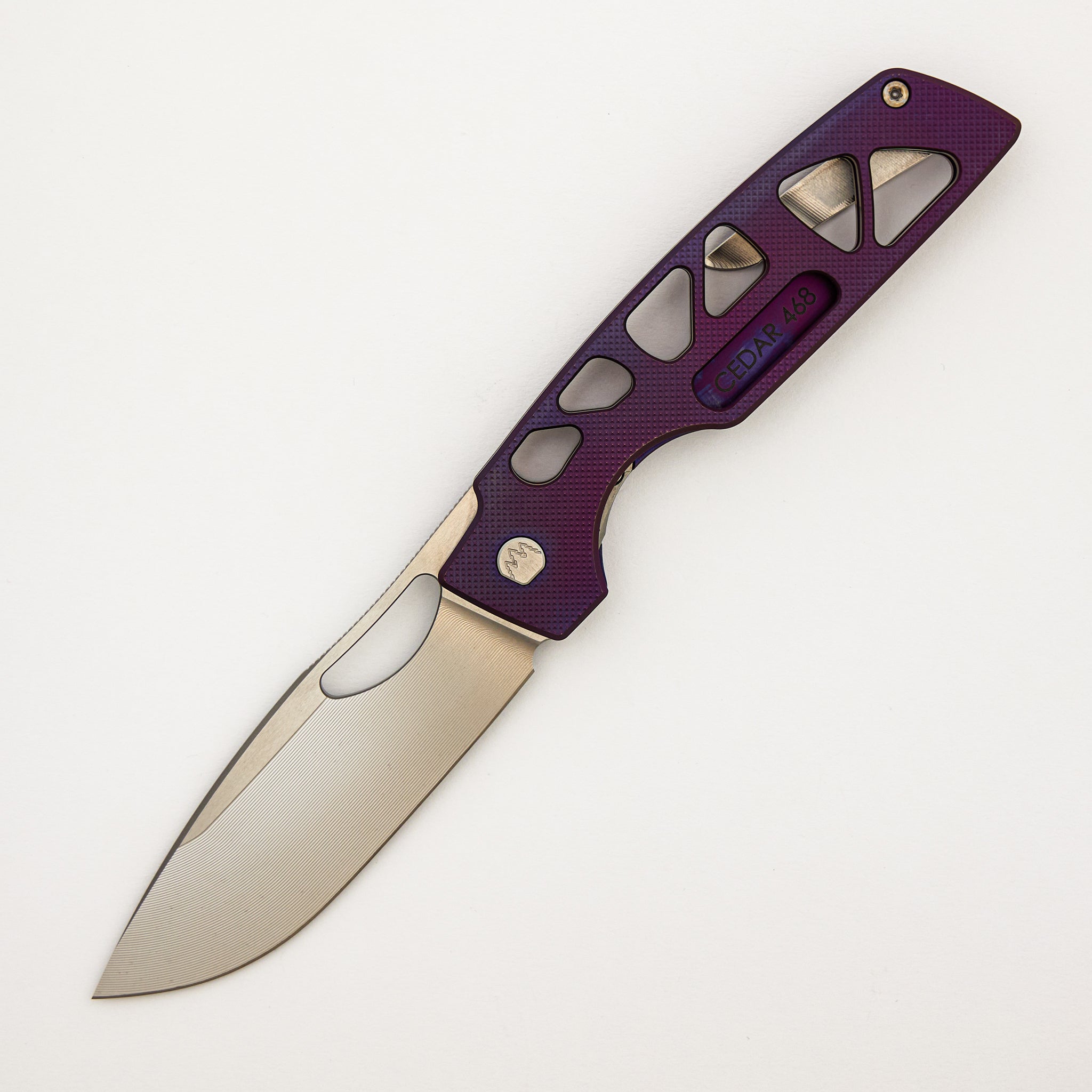 0550 HINDERER DESIGN – TITANIUM/BLACK G10 HANDLE – STONEWASH S35VN BLA