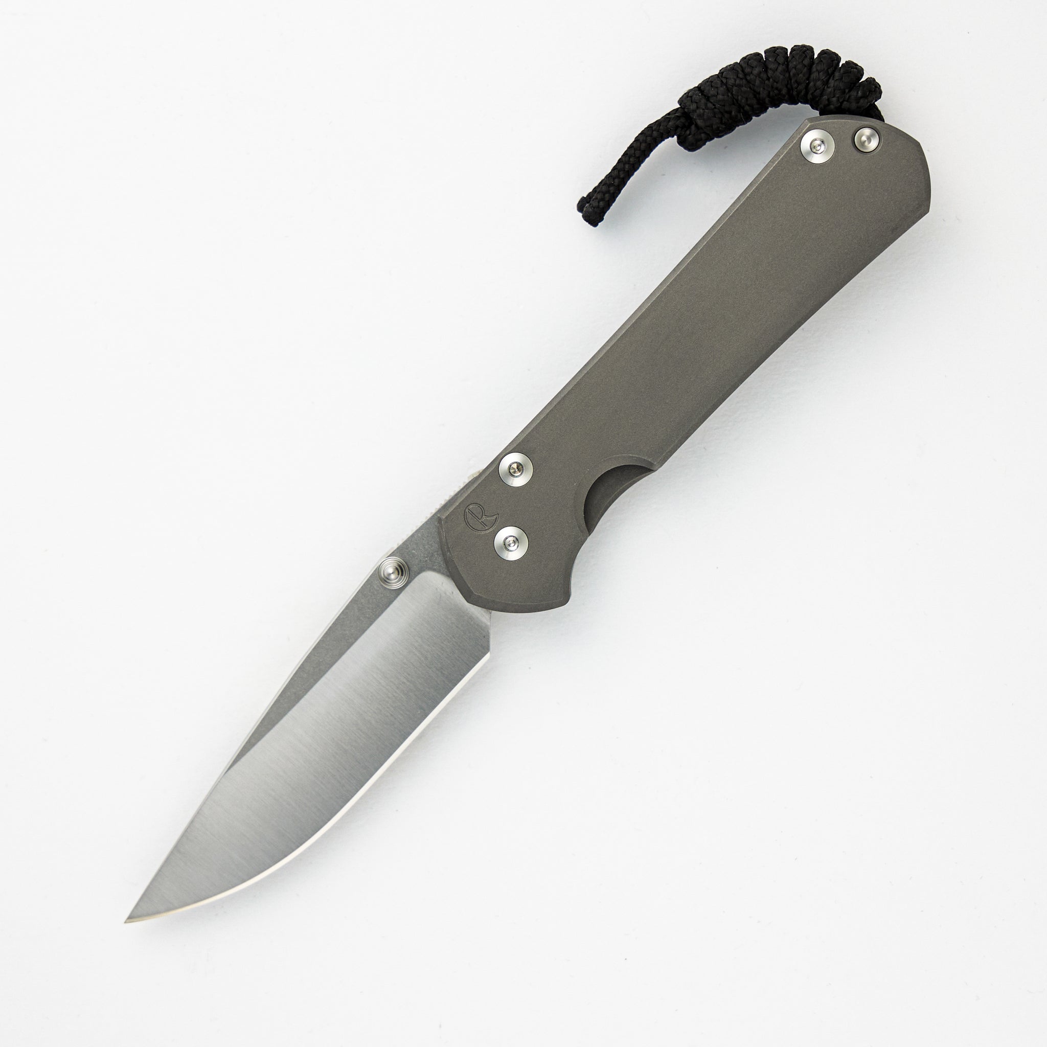 Chris Reeve Small Sebenza 31 - Polished Drop Point CPM MagnaCut Blade - Glass Blasted - Silver Double Thumb Lugs