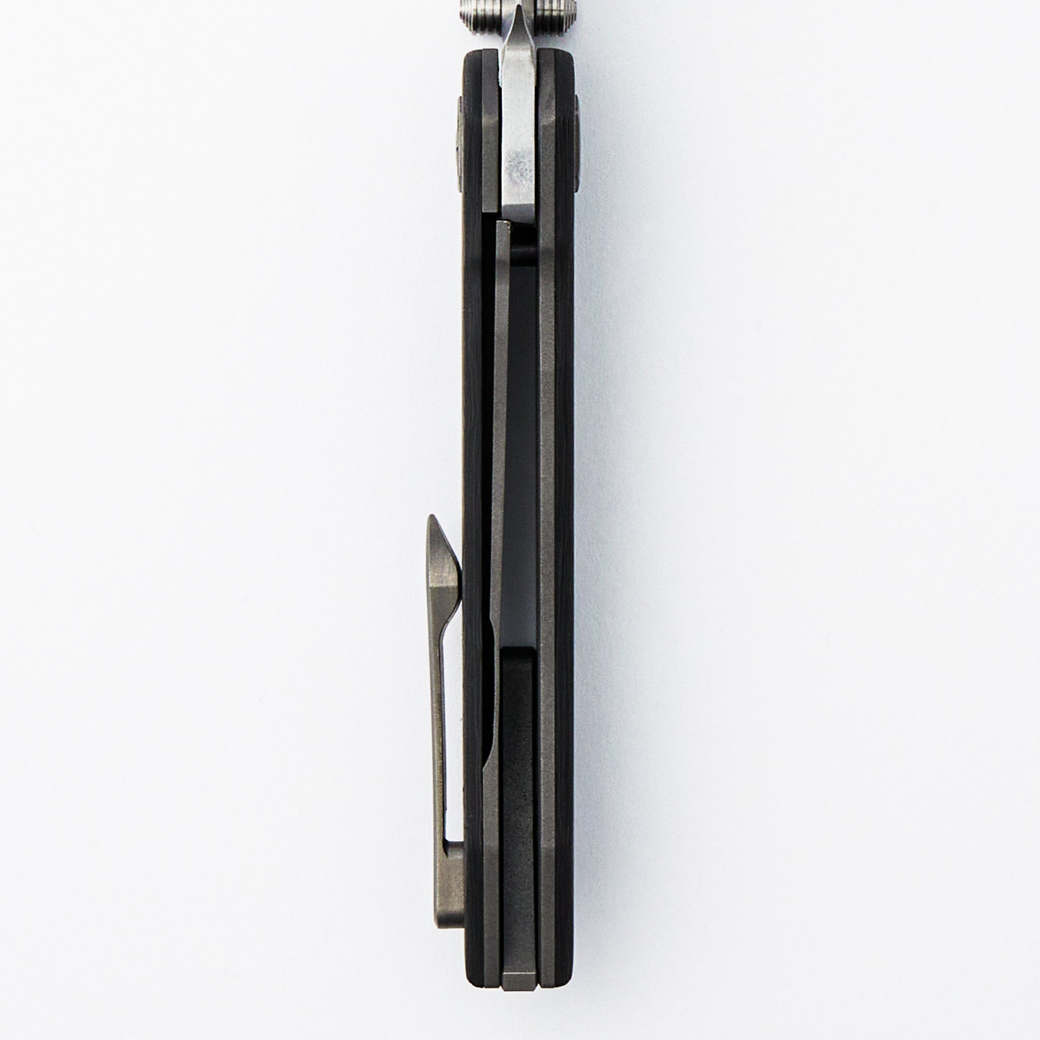 Sharknivco Liner Lock Waka V4.9 - Black TechnoCarbo Handle - Polished Stonewash RWL34 Blade