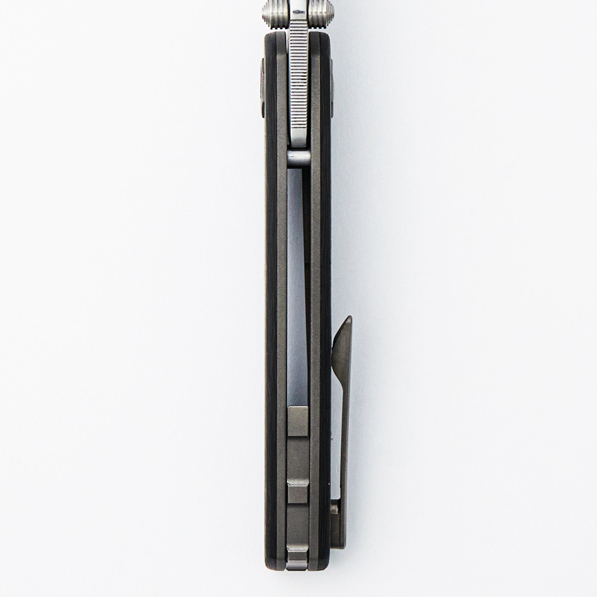 Sharknivco Liner Lock Waka V4.9 - Black TechnoCarbo Handle - Polished