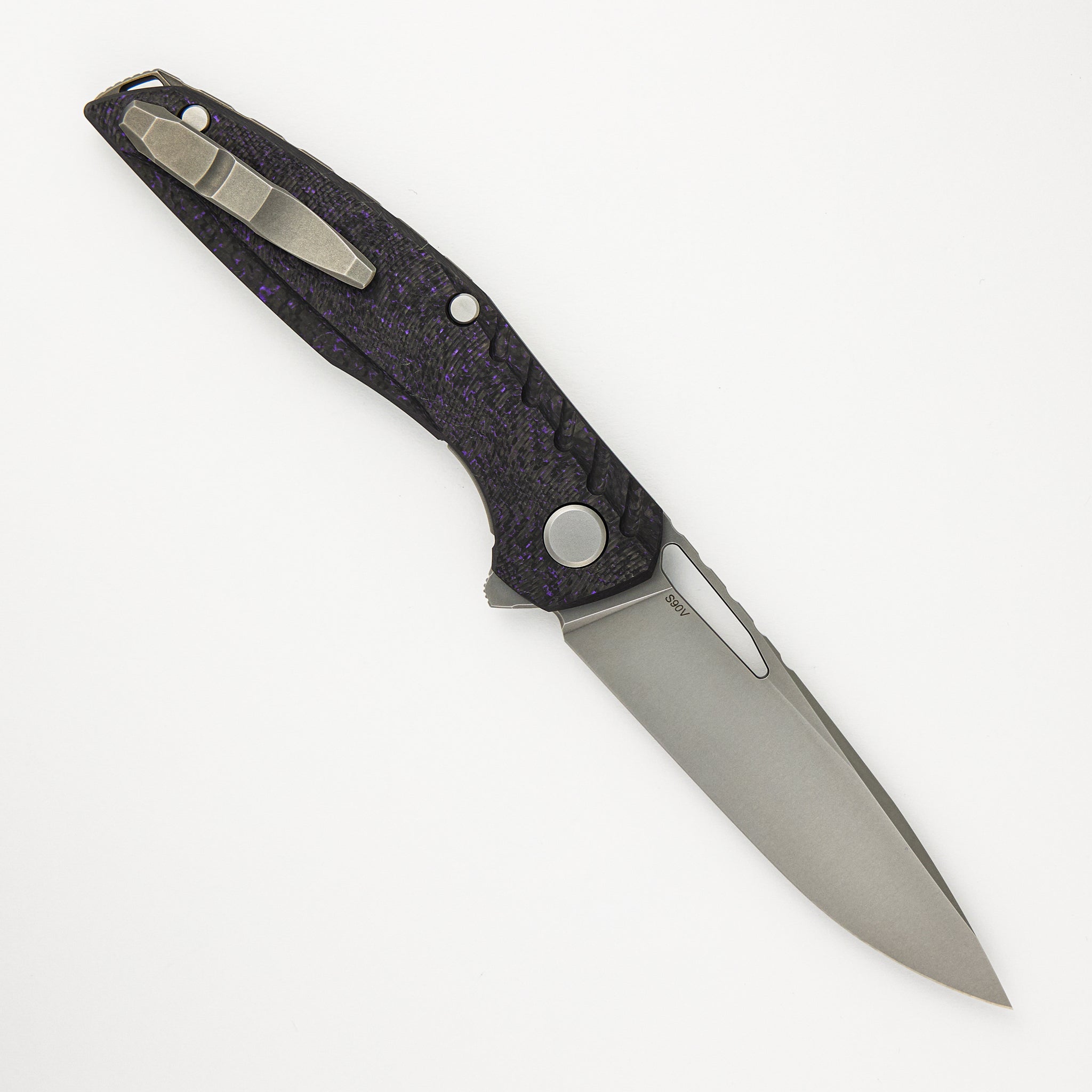 Shirogorov 111 Gen 5.1 - S90V Blade - Purple Carbon Fiber Handle - MRBS