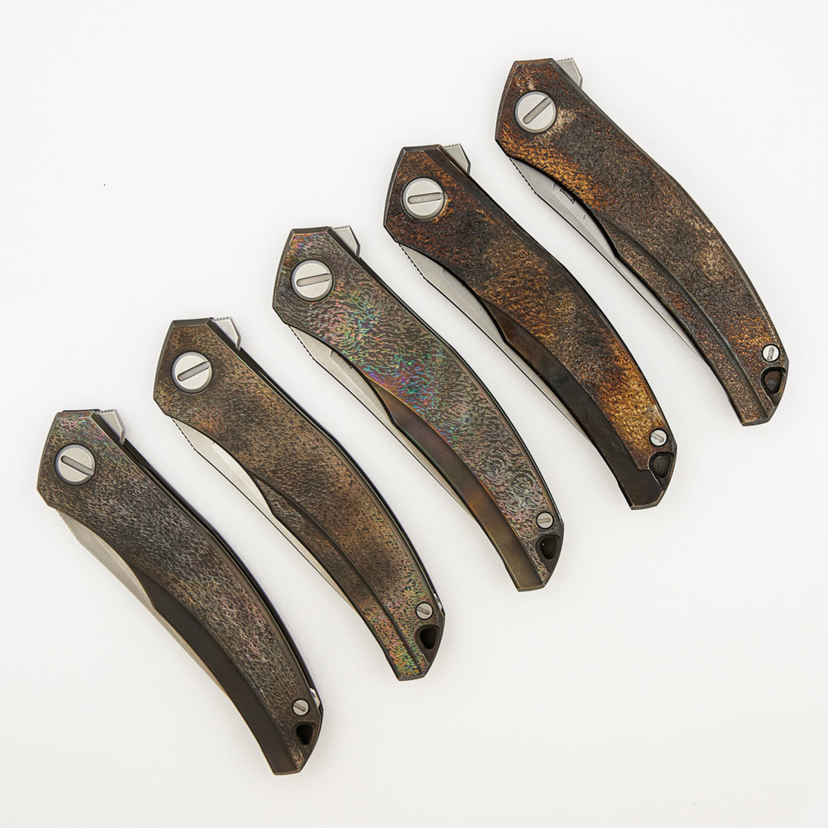 Sharknivco Finish Quantum "Avocado" - Titanium Handle - Cromax PM Blade - MRBS