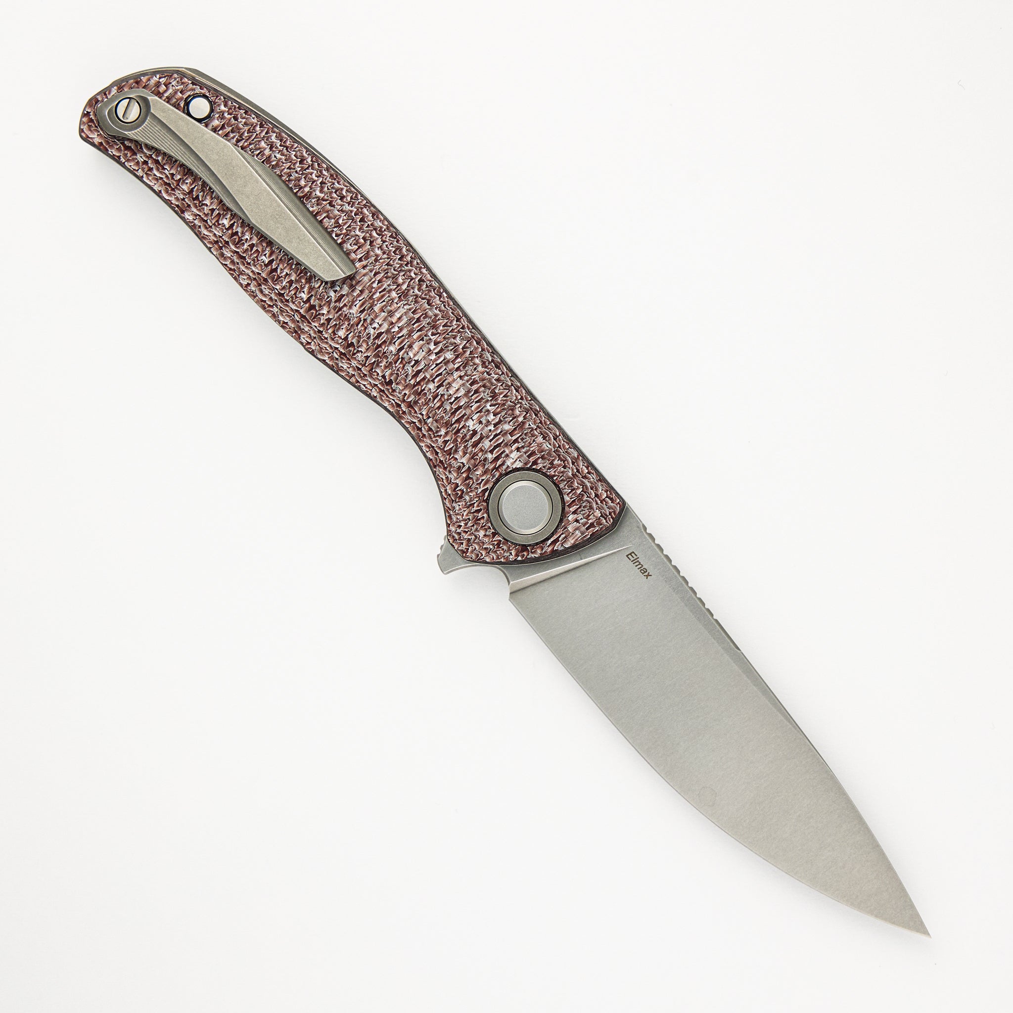 Shirogorov F3 - Elmax Blade - Brown Alutex Handle - MRBS