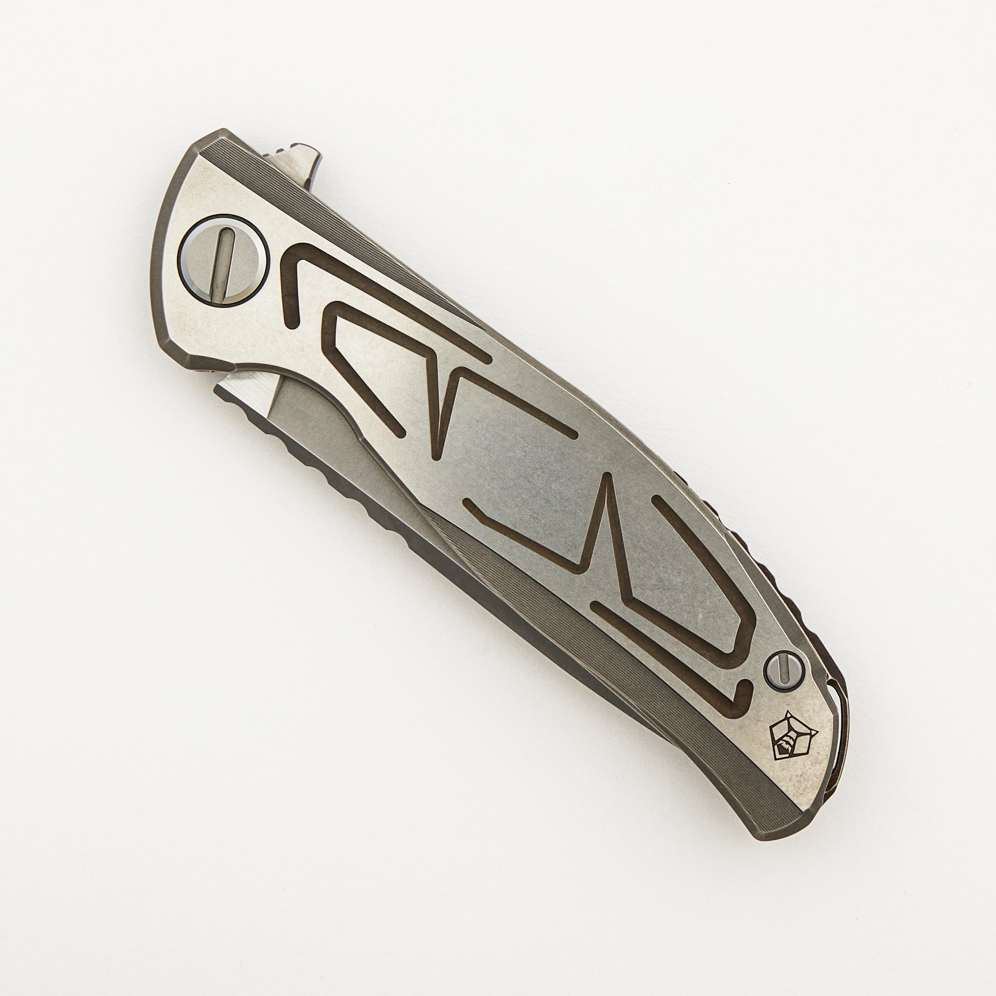 F95 Braces - S90V Blade - Titanium Handle - Bronze Accents - Washers