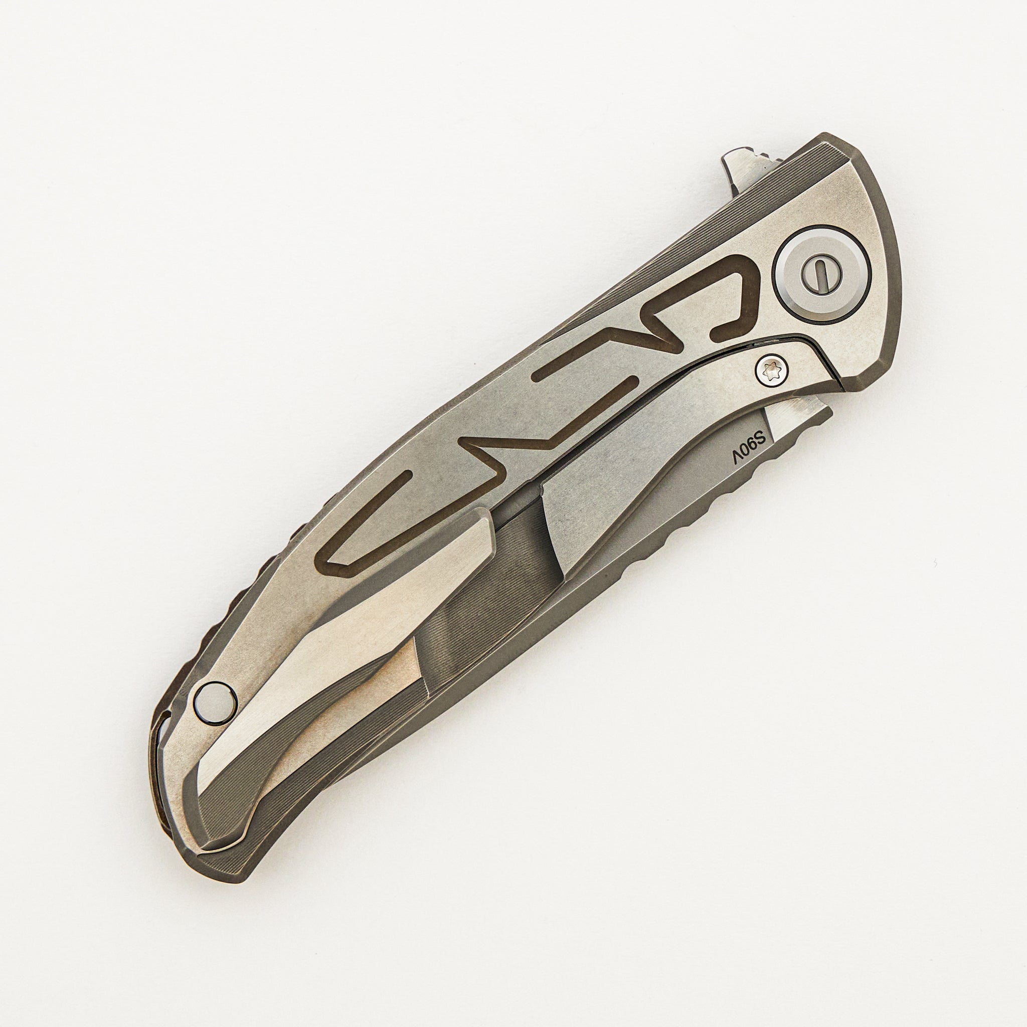 F95 Braces - S90V Blade - Titanium Handle - Bronze Accents - Washers
