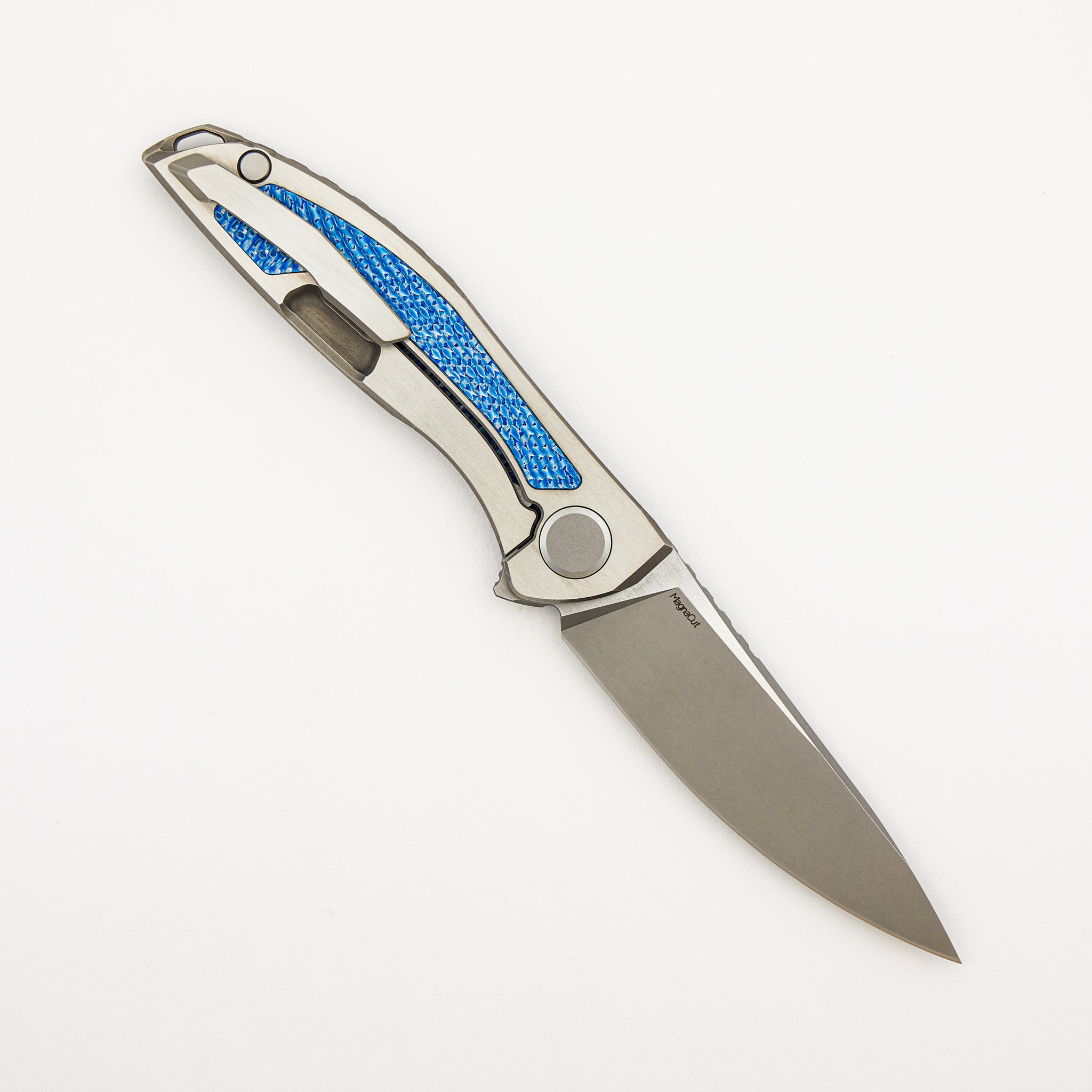 Chris Reeve Collaboration HatiOn CGG - MagnaCut Blade - Titanium/Blue Alutex Handle - MRBS
