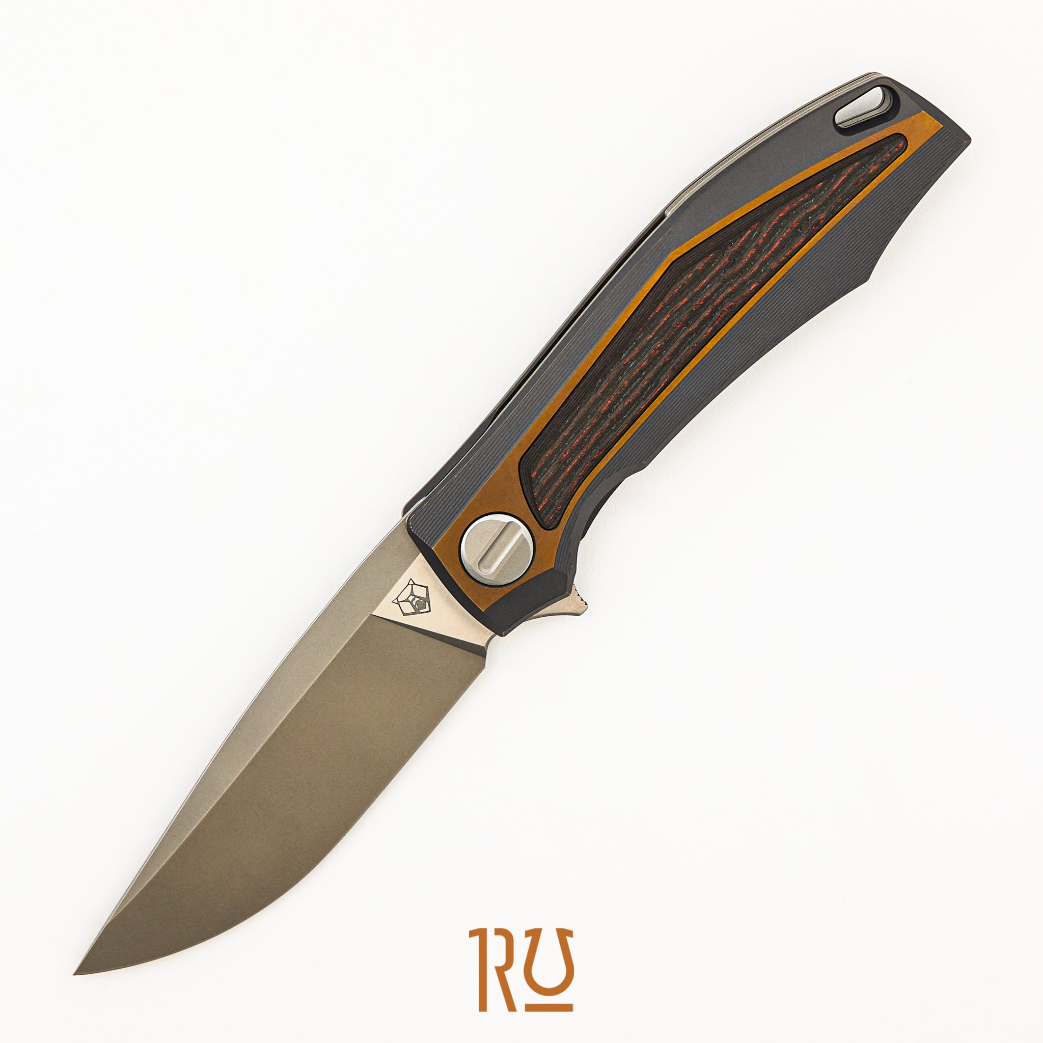 Molten KMP (RKMP) - S90V Blade - Titanium/Lava & Ash CarboTi Handle - SRRBS (Charles Marlowe Design)