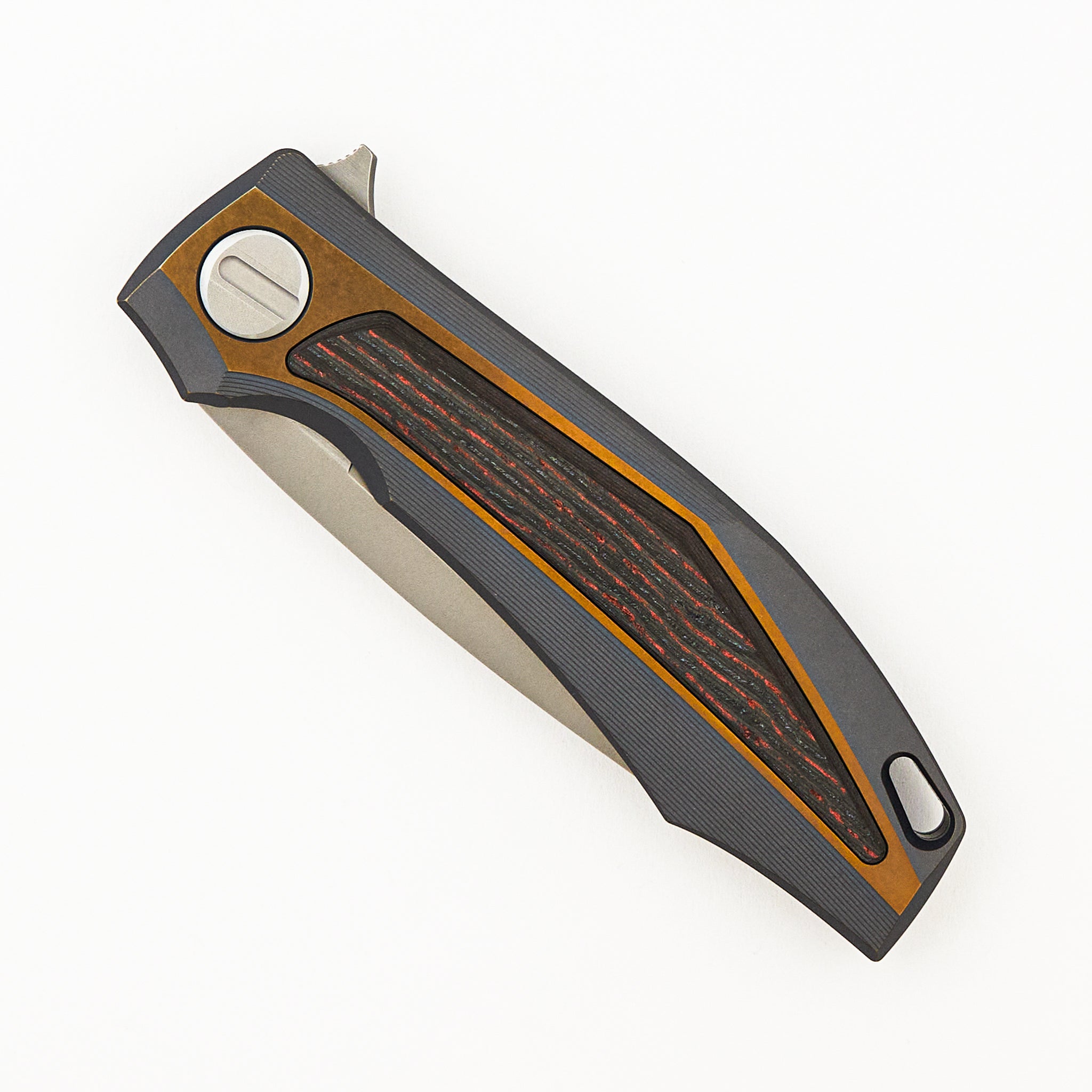 Molten KMP (RKMP) - S90V Blade - Titanium/Lava & Ash CarboTi Handle - SRRBS (Charles Marlowe Design)