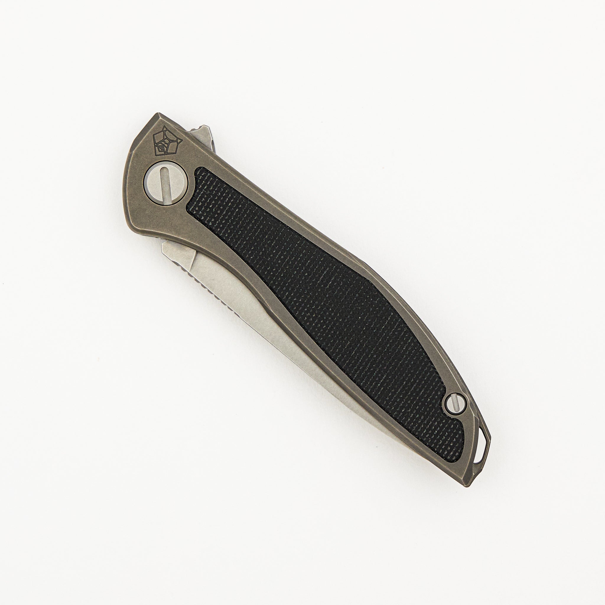 NeOn NL - Elmax Blade - Titanium/Black Canvas Micarta Handle - MRBS