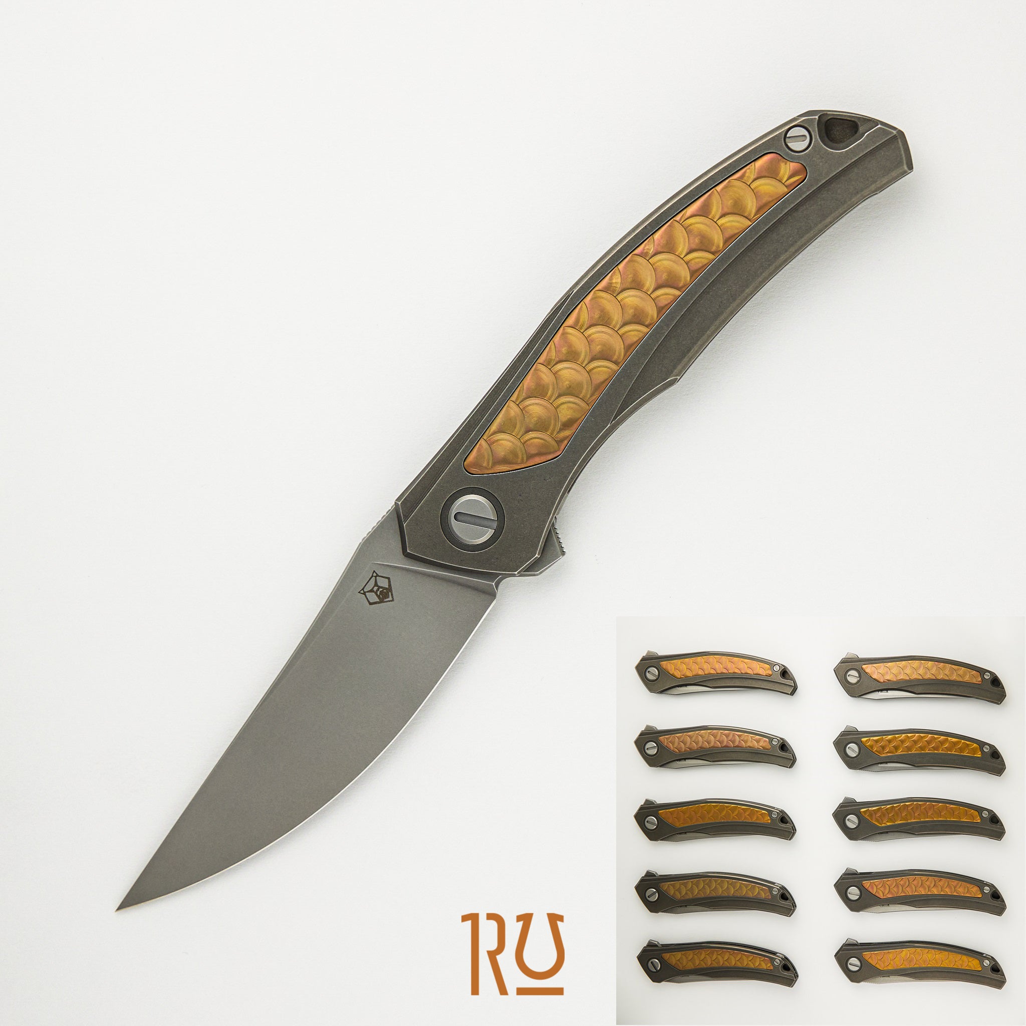 Shirogorov Knives / John Barker Quantum Dragon "Rose Gold" – Cromax PM Blade – MRBS