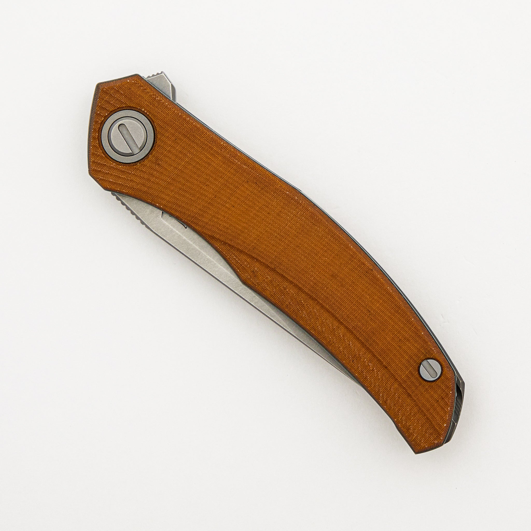 Ursus Q95 - Light Brown Micarta Handle - Elmax Blade - MRBS