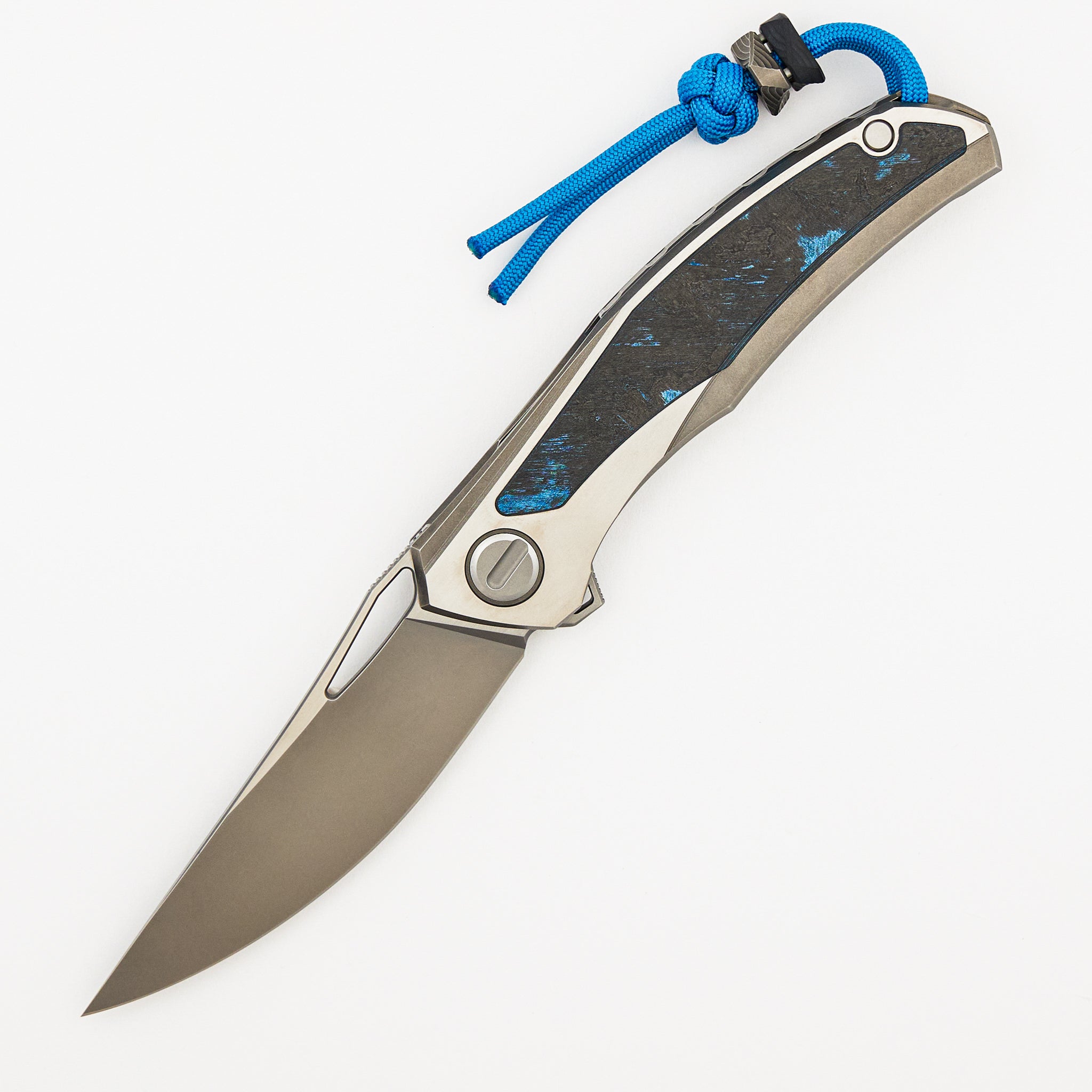Quantum BLKM - Titanium/Ocean Blue CarboTi Handle - S90V Blade - SRRBS