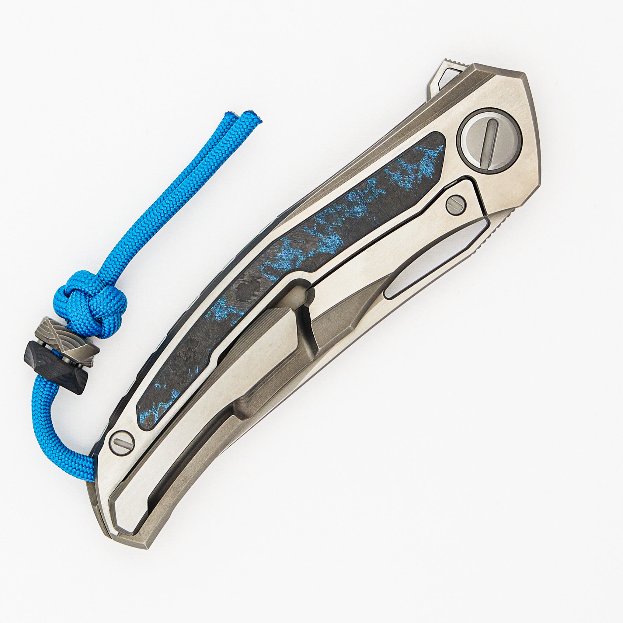 Quantum BLKM - Titanium/Ocean Blue CarboTi Handle - S90V Blade - SRRBS