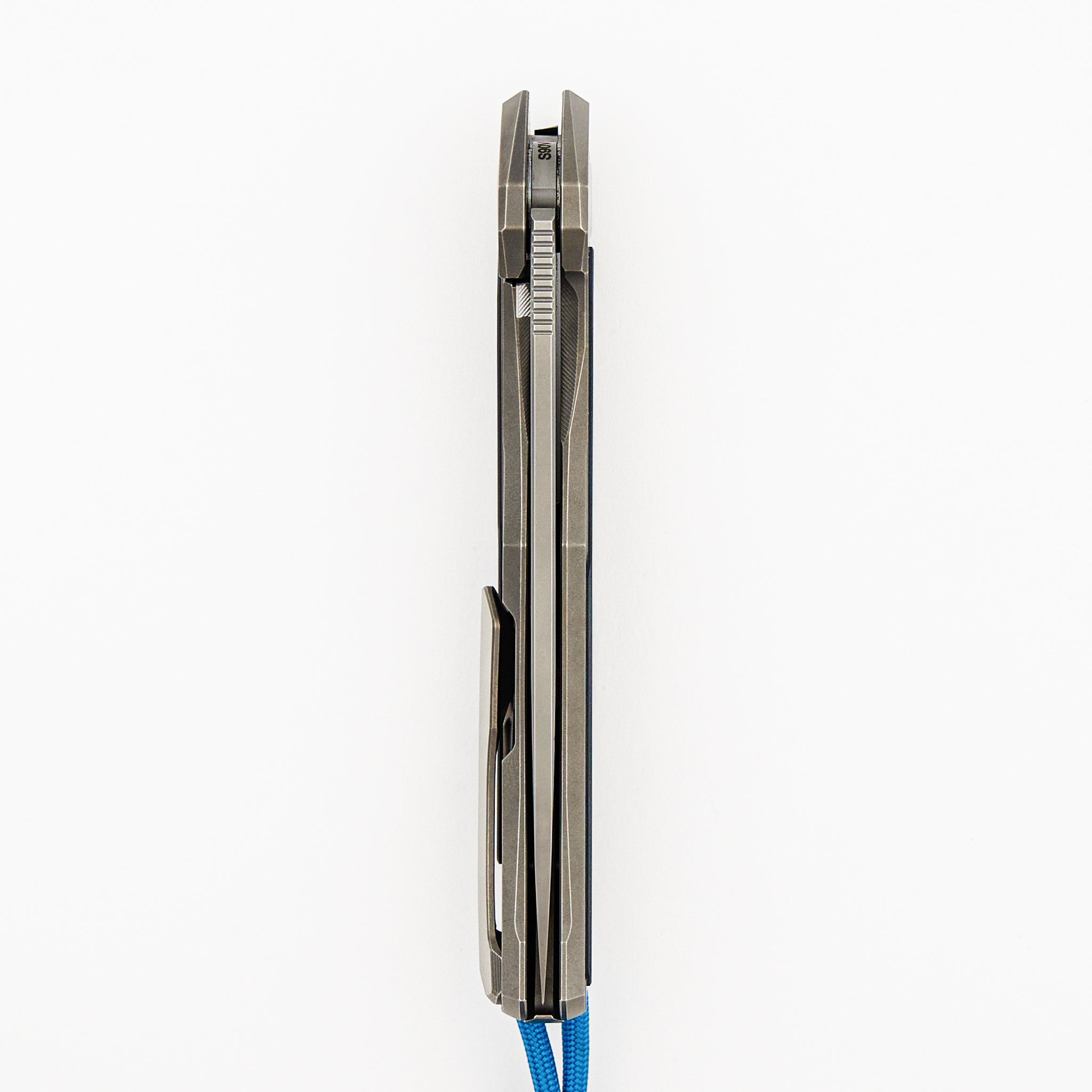 Quantum BLKM - Titanium/Ocean Blue CarboTi Handle - S90V Blade - SRRBS
