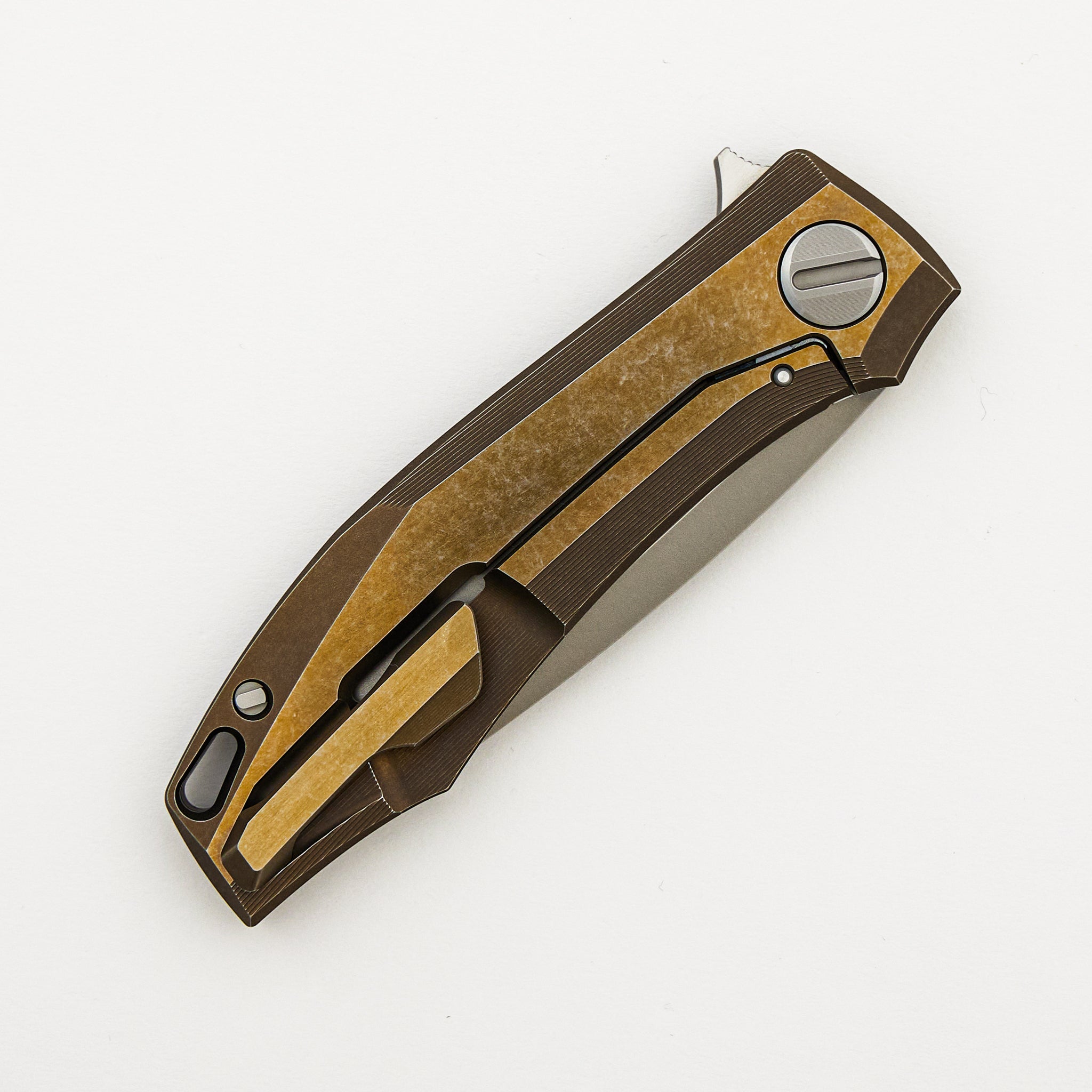 RKMP B - M398 Blade - Bronze Titanium Handle - SRRBS (Charles Marlowe Design)