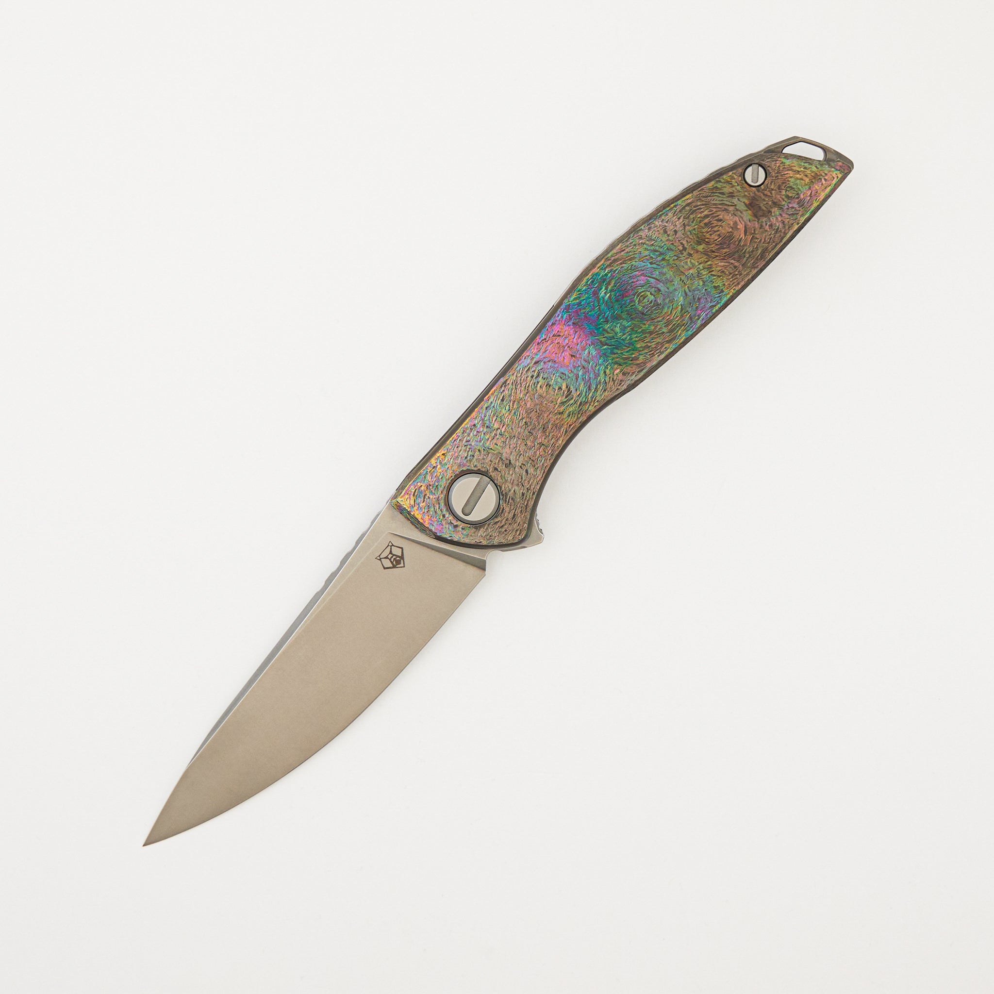 NeOn NL – CROMAX PM BLADE – TITANIUM HANDLE W- GREEN MICARTA INLAY – M