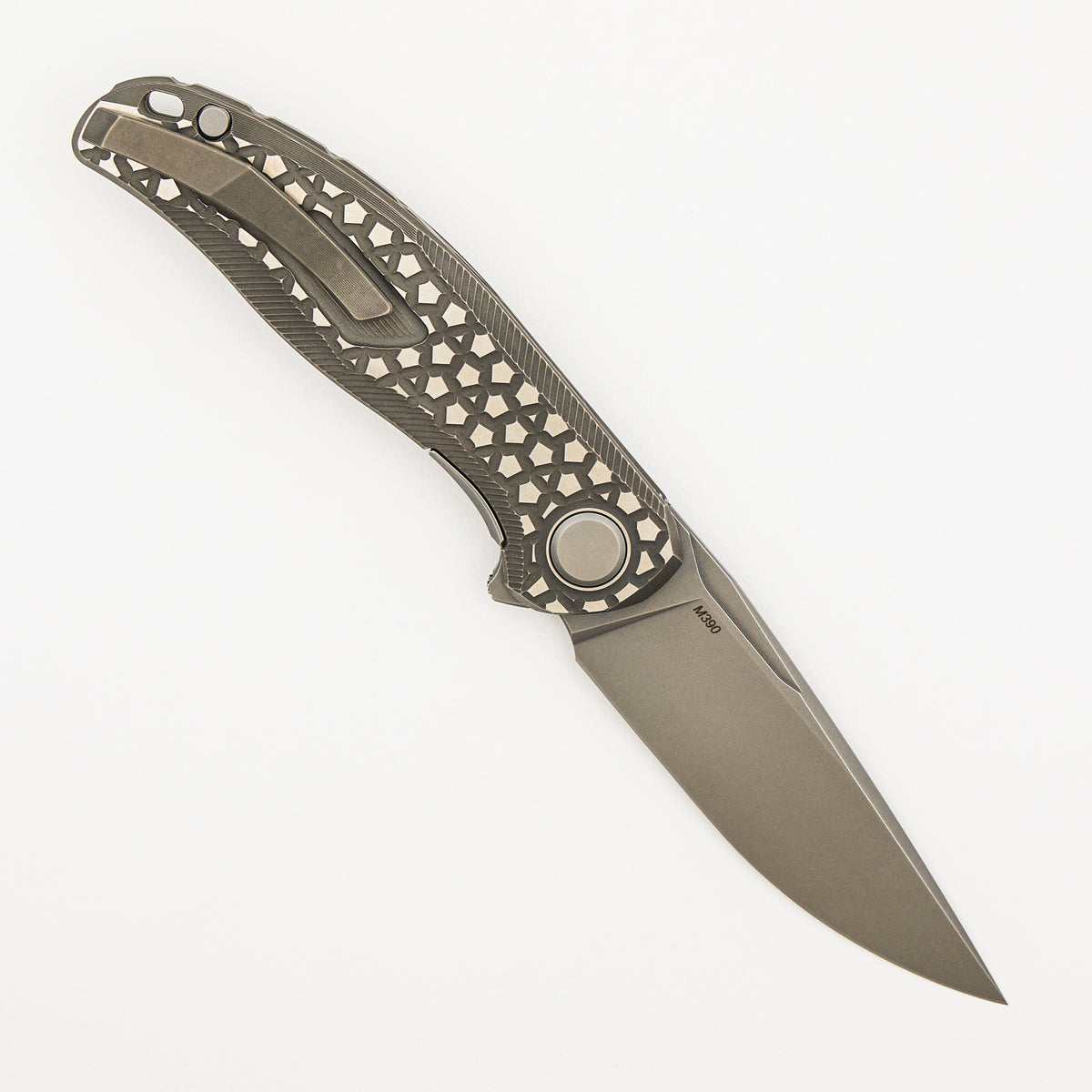 Stellar Bear Pattern – Titanium Handle – M390 Blade – MRBS
