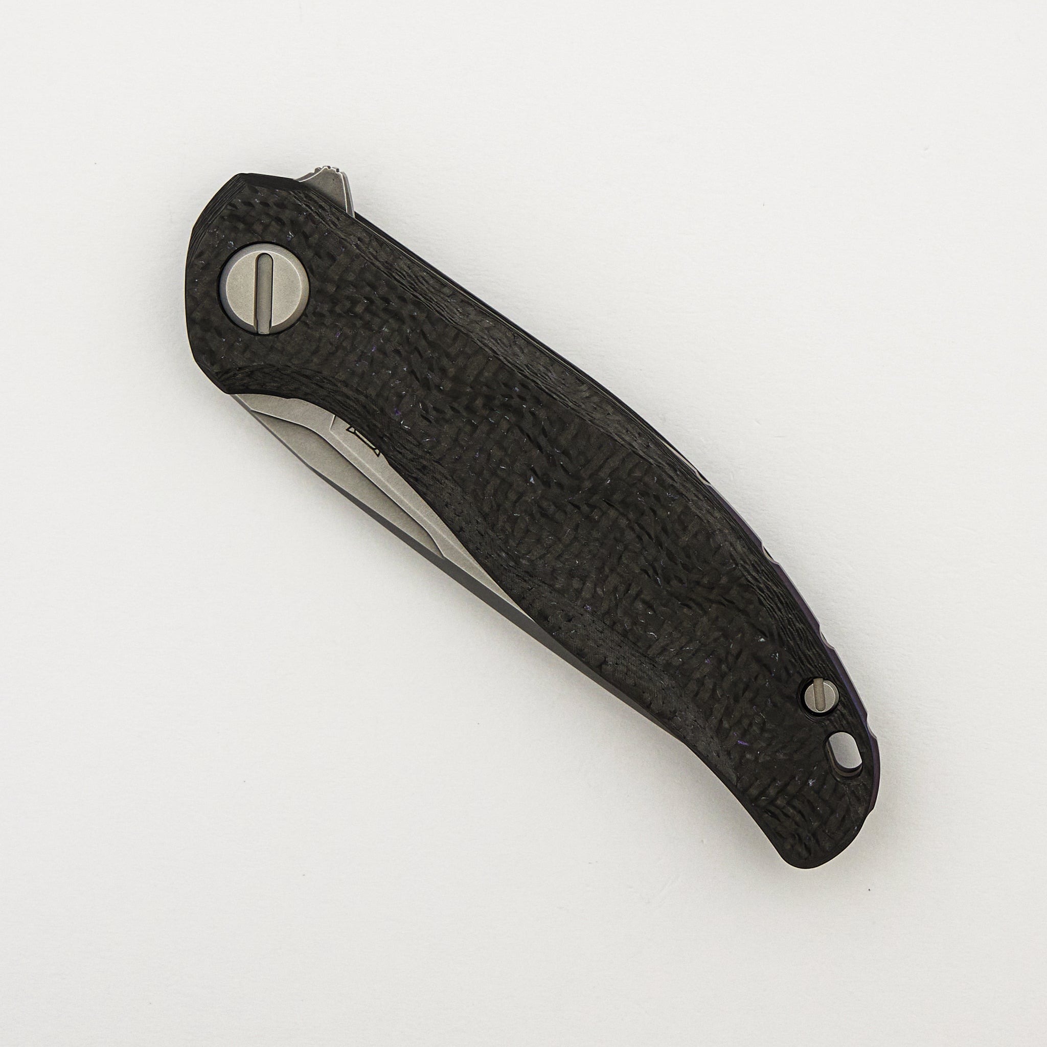 Stellar CF First Production – Purple Carbon Fiber Handle – MagnaCut Blade – MRBS