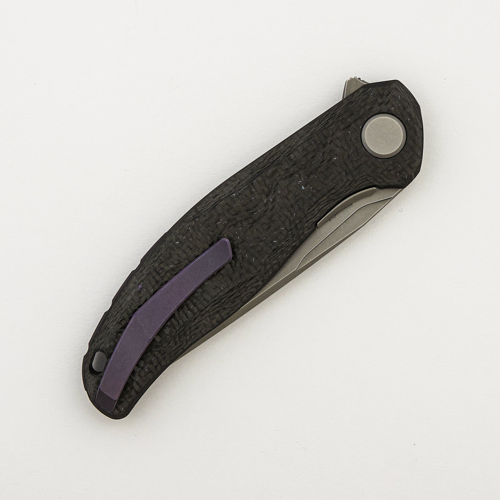 Stellar CF First Production – Purple Carbon Fiber Handle – MagnaCut Bl