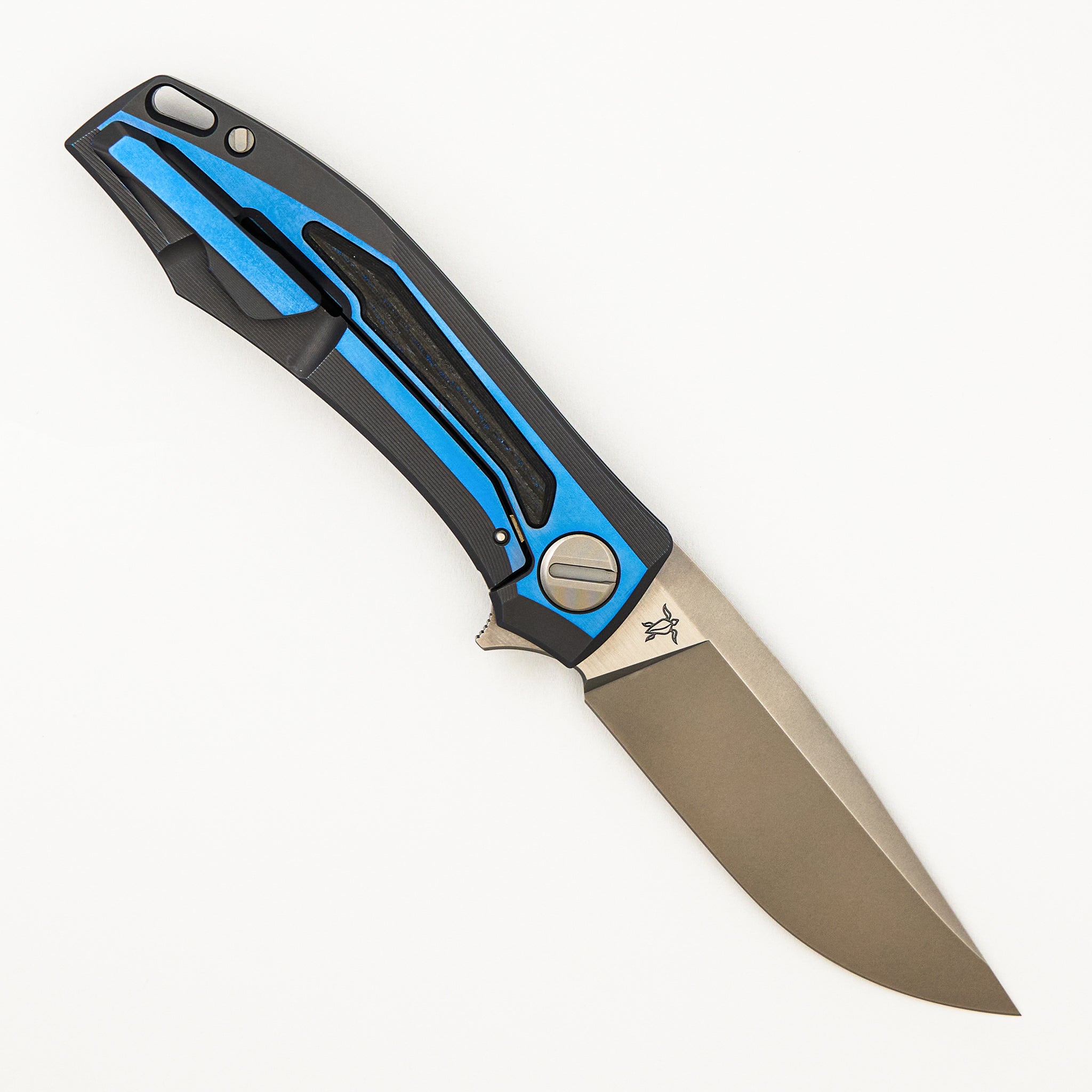 Stormy KMP (RKMP) - S90V Blade - Titanium/Wind & Rain CarboTi Handle - SRRBS (Charles Marlowe Design)