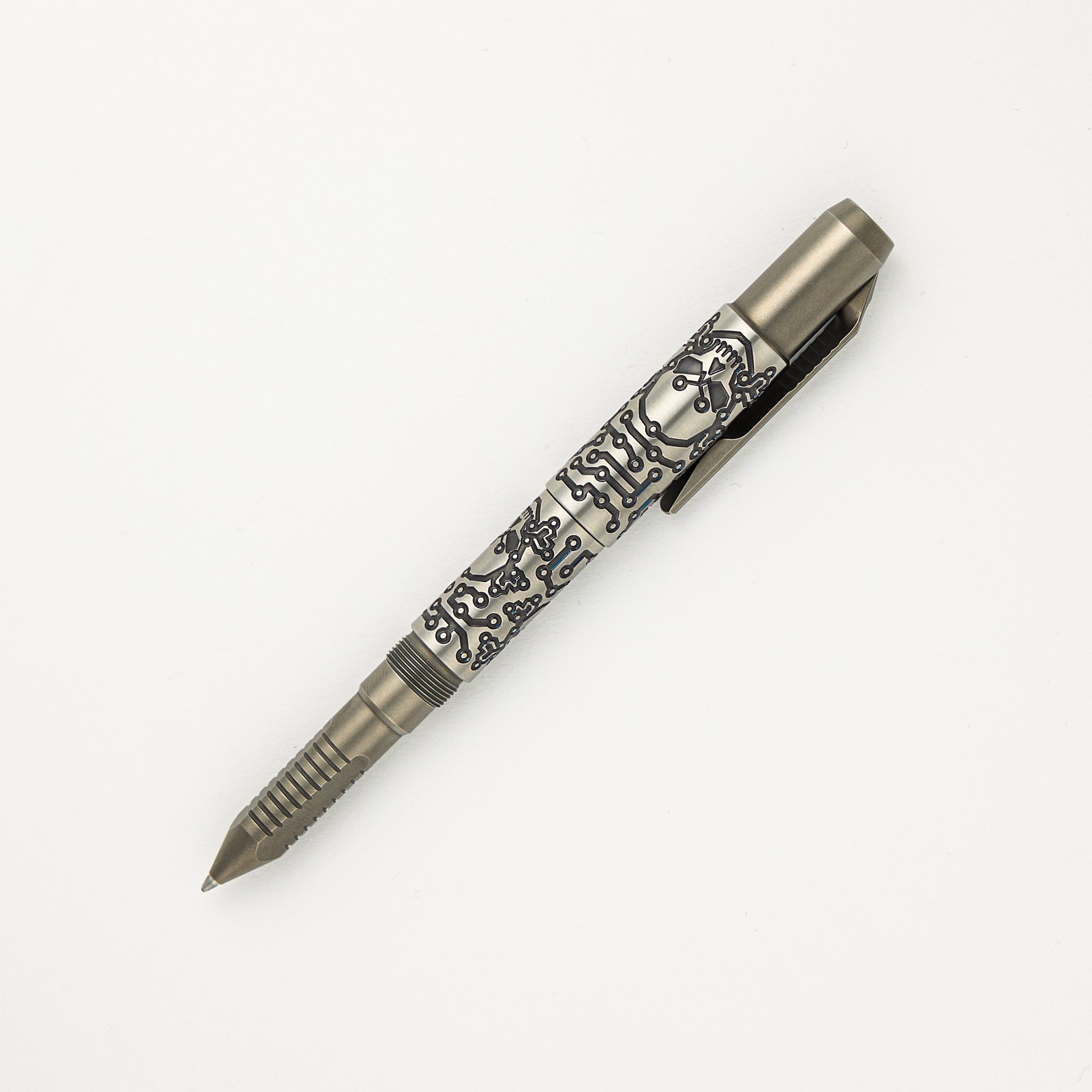 Shirogorov Knives / Ti2 Design Titanium Tool Pen - "Tech Pirate" Engraved - Completed