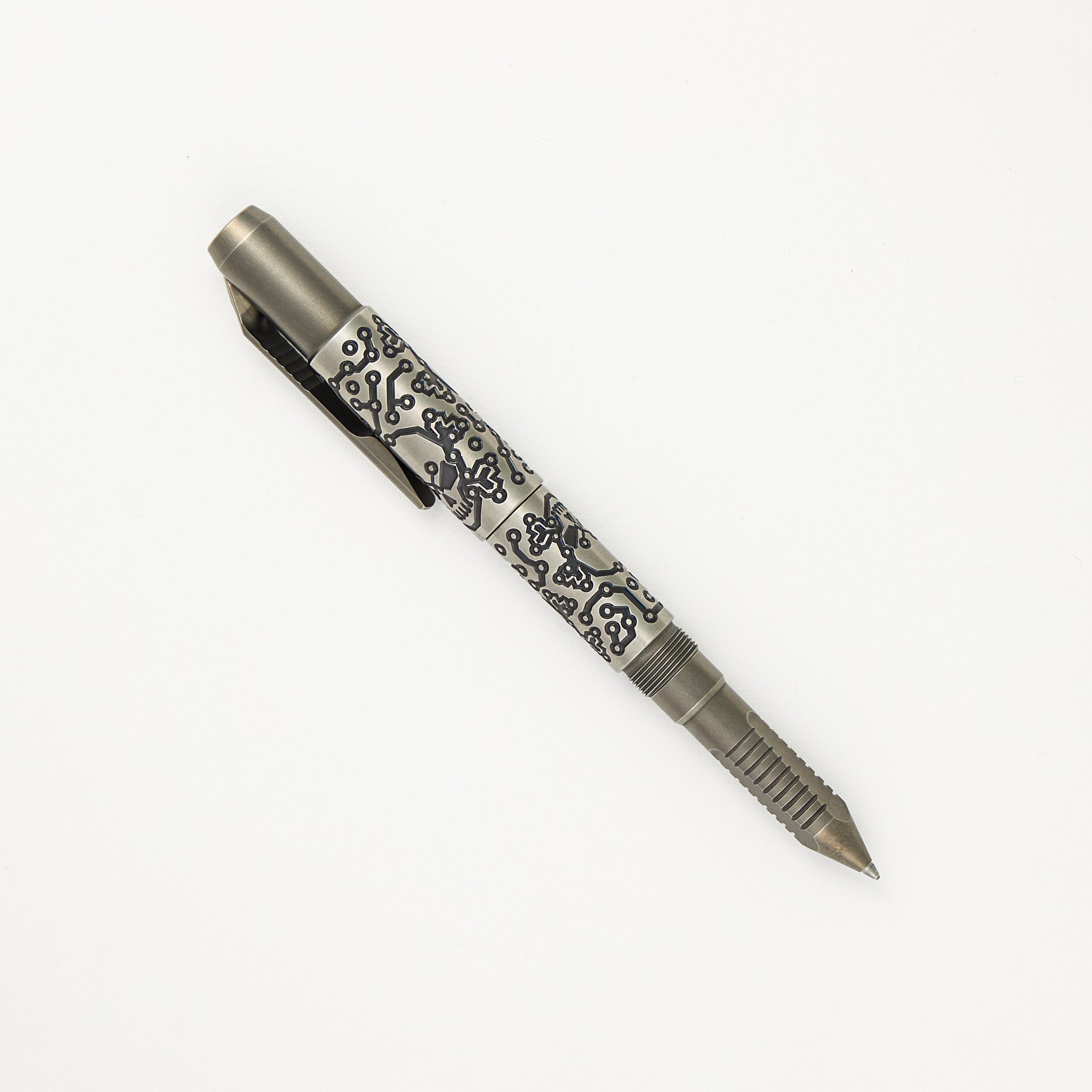 Shirogorov Knives / Ti2 Design Titanium Tool Pen - "Tech Pirate" Engraved - Completed