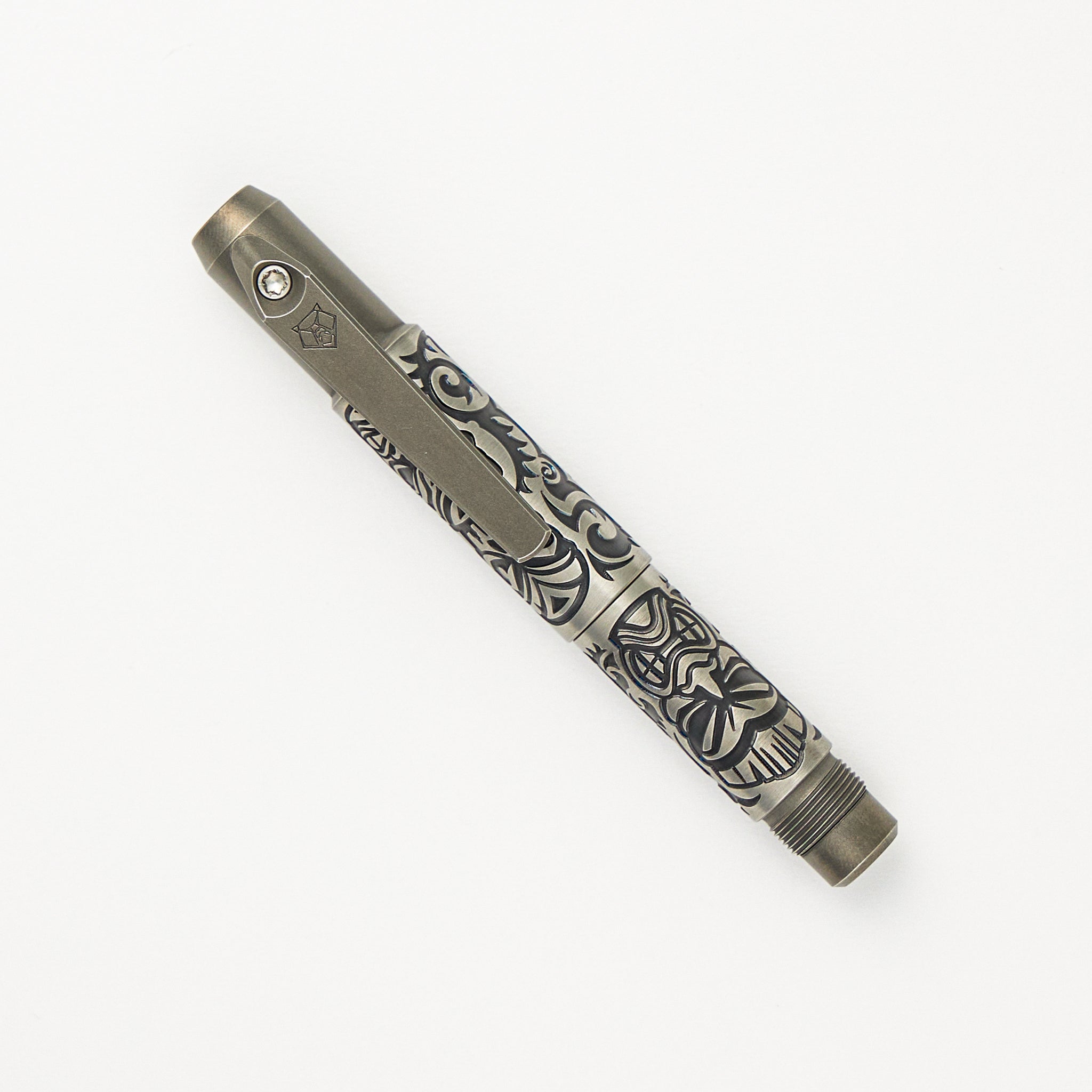 Shirogorov Knives / Ti2 Design Titanium Tool Pen - "Tiki" Engraved