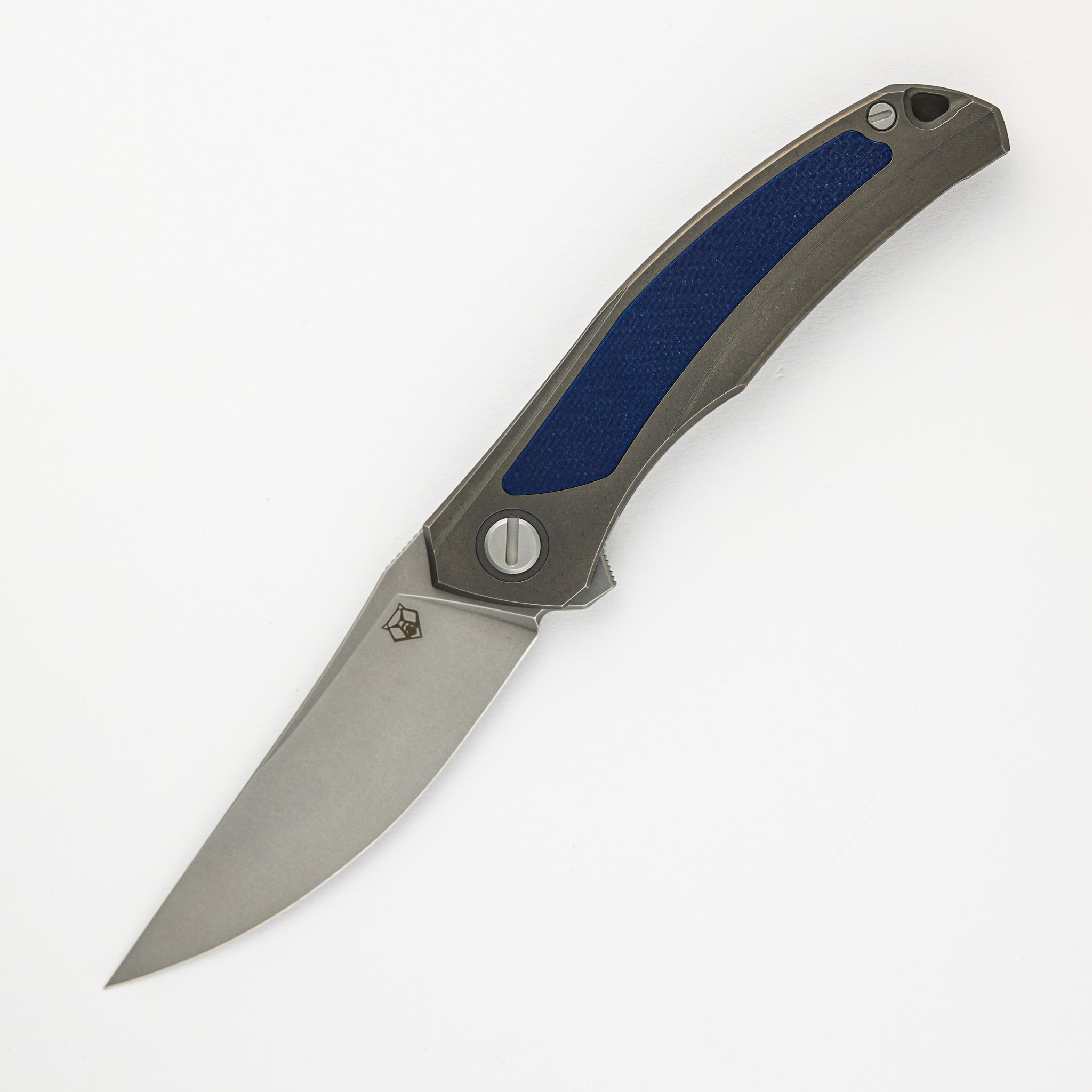 Shirogorov Ursus Quantum - Cromax PM Blade - Titanium Handle - Dark Blue G10 Inlay - MRBS