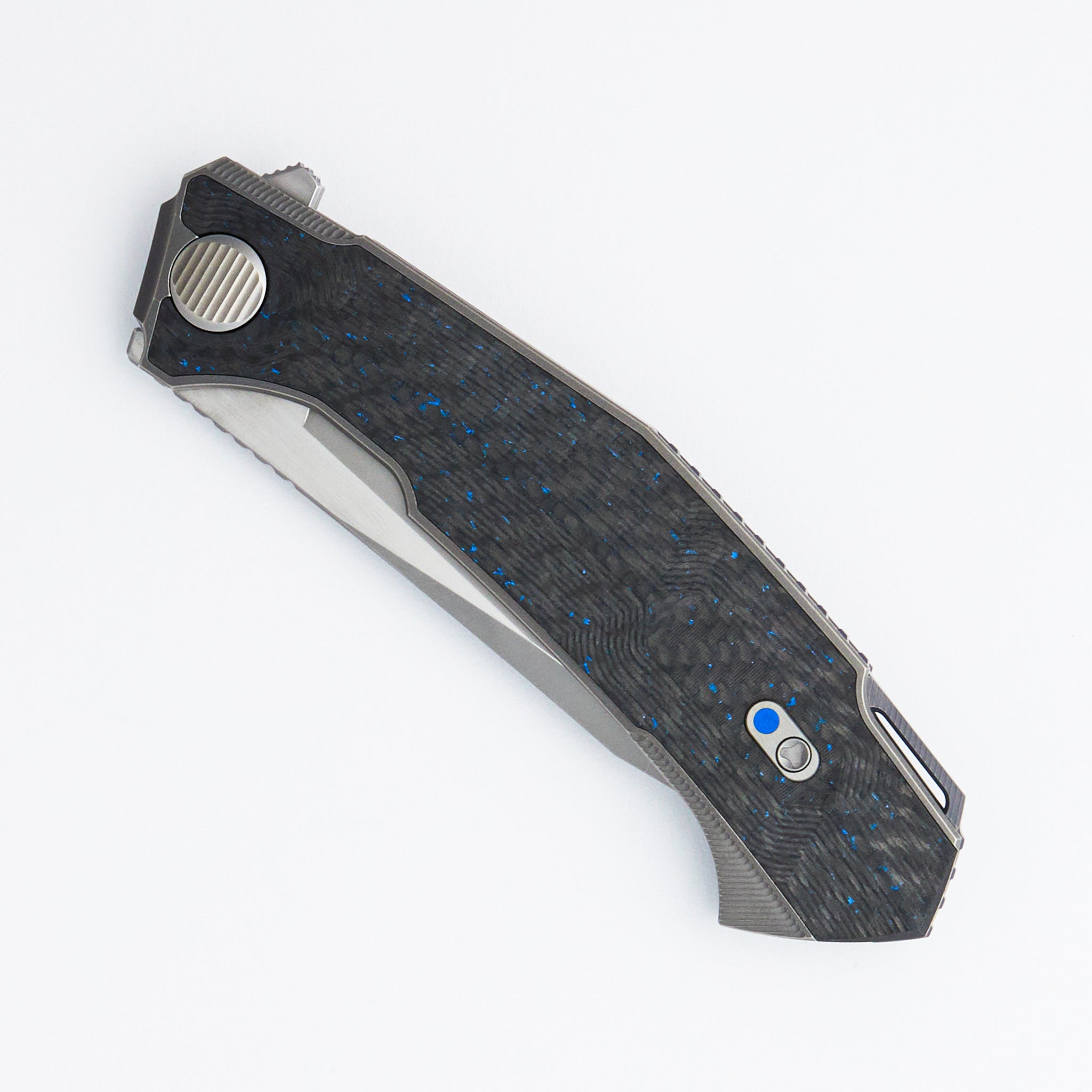 Pike - MagnaCut Blade - Titanium/Blue Carbon Fiber - MRBS (Dmitry Sinkevich Design)