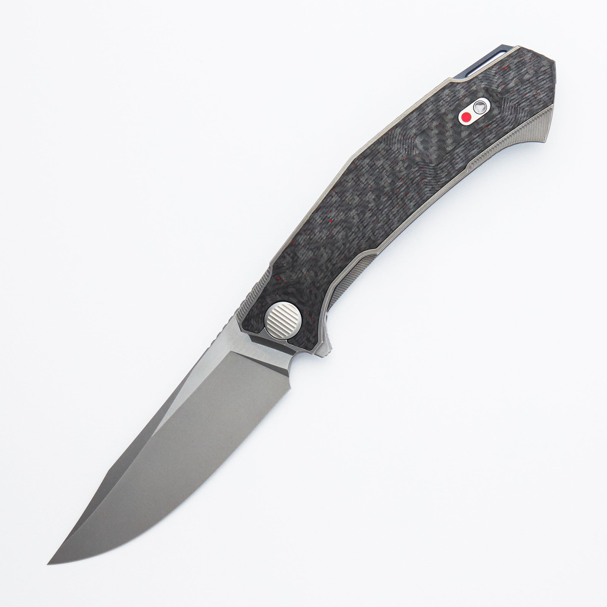 Pike - MagnaCut Blade - Titanium/Red Carbon Fiber - MRBS (Dmitry Sinkevich Design)