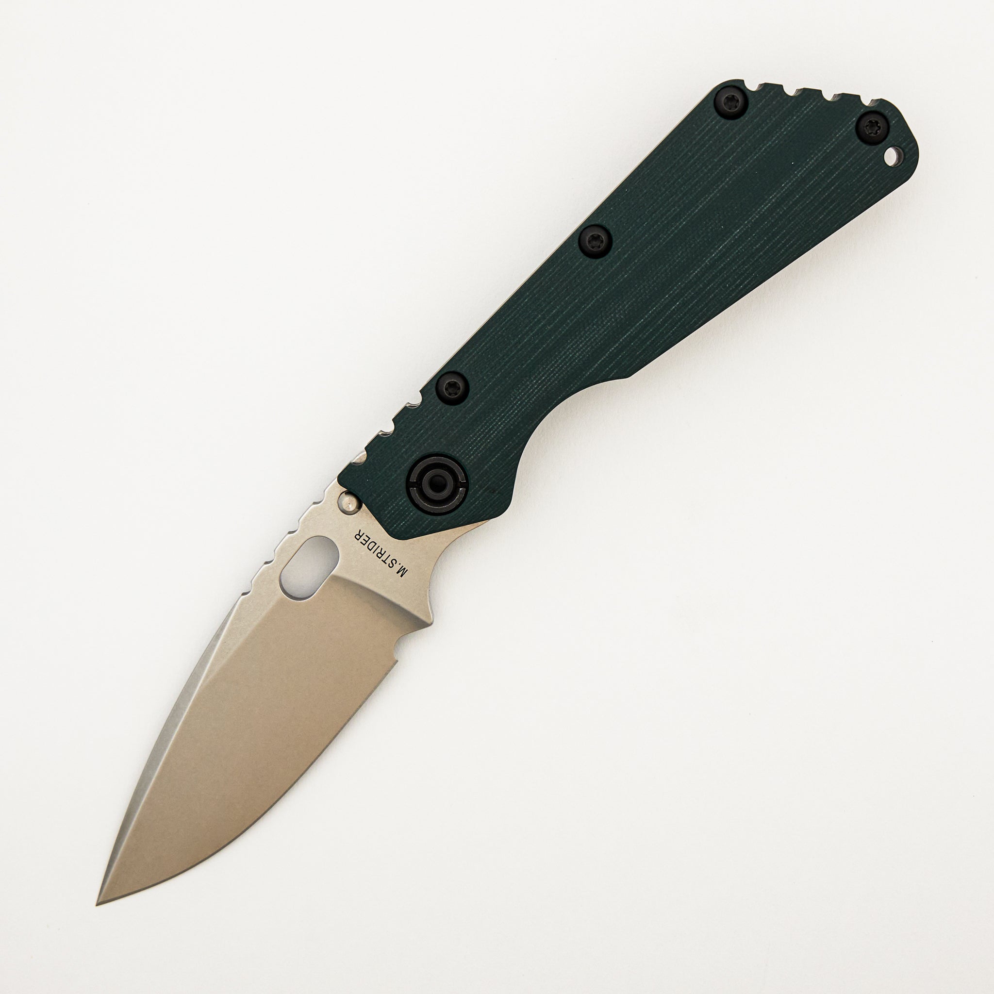 SMF - Green G10/Titanium Handle - Drop Point 20CV Blade