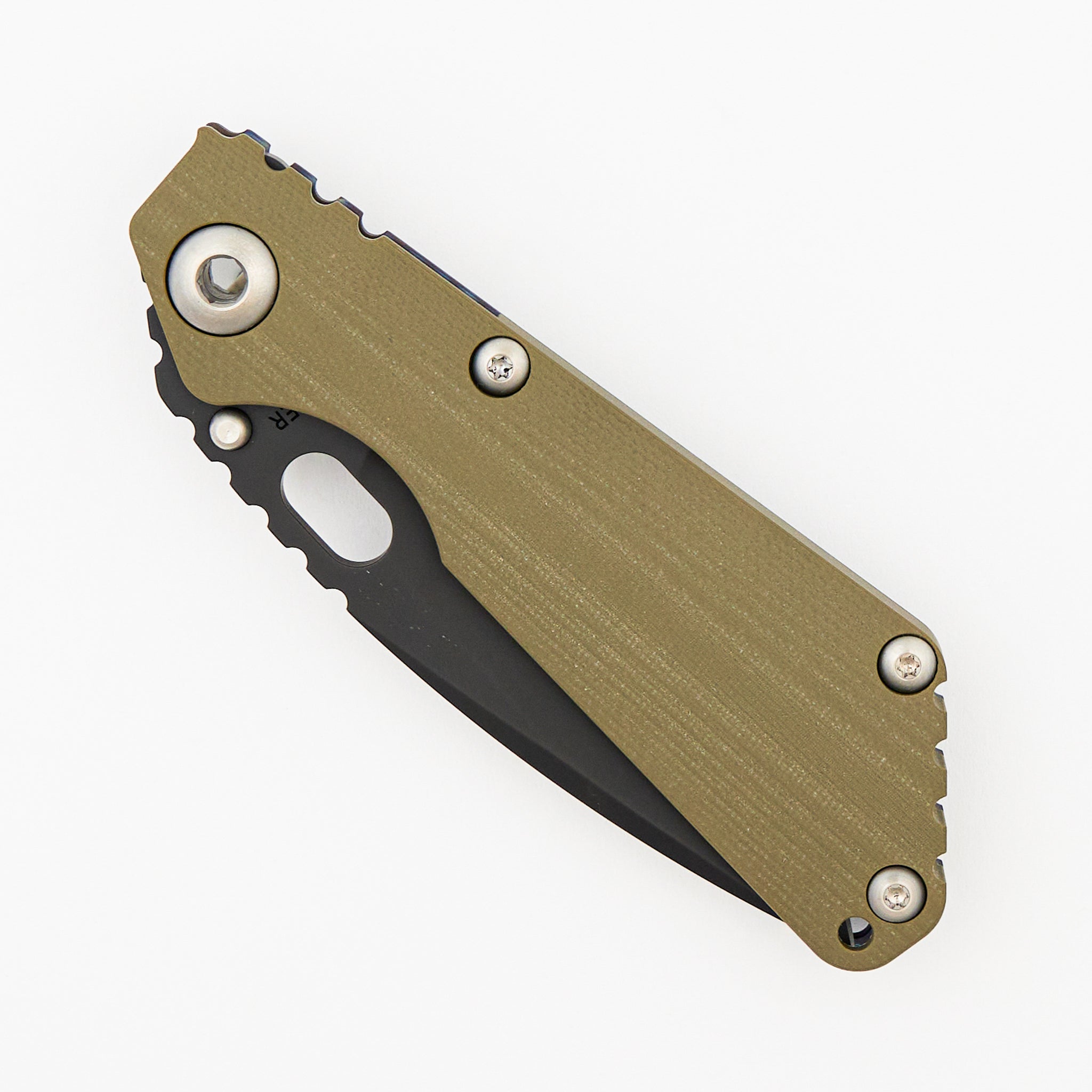 SNG CC - Drop Point PD#1 Blade - Titanium/OD Green G10 Handle
