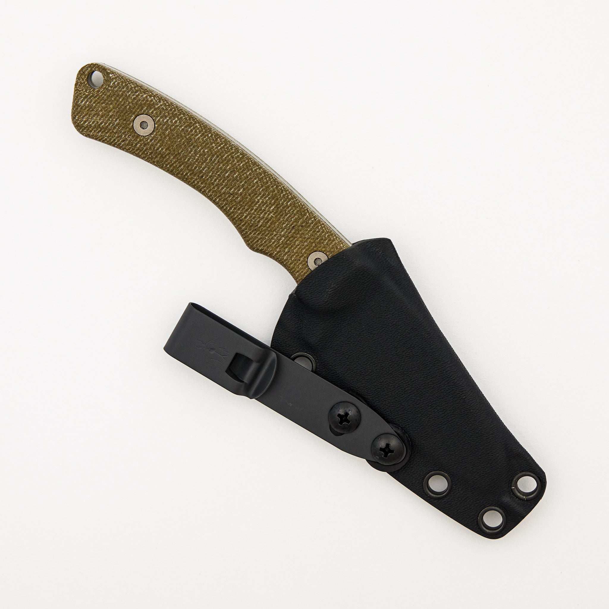 Redhawk - Stonewash MagnaCut Blade - Green Micarta Handle
