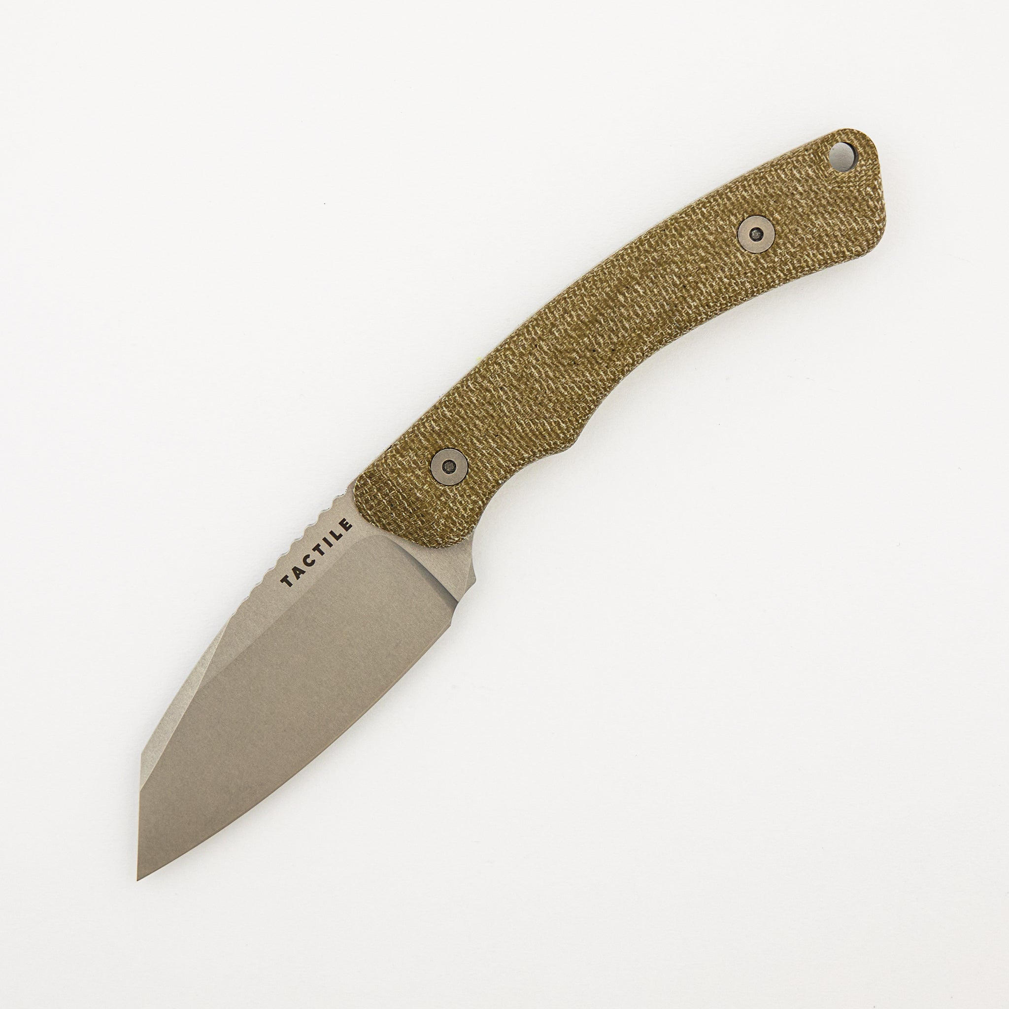 Redhawk - Stonewash MagnaCut Blade - Green Micarta Handle