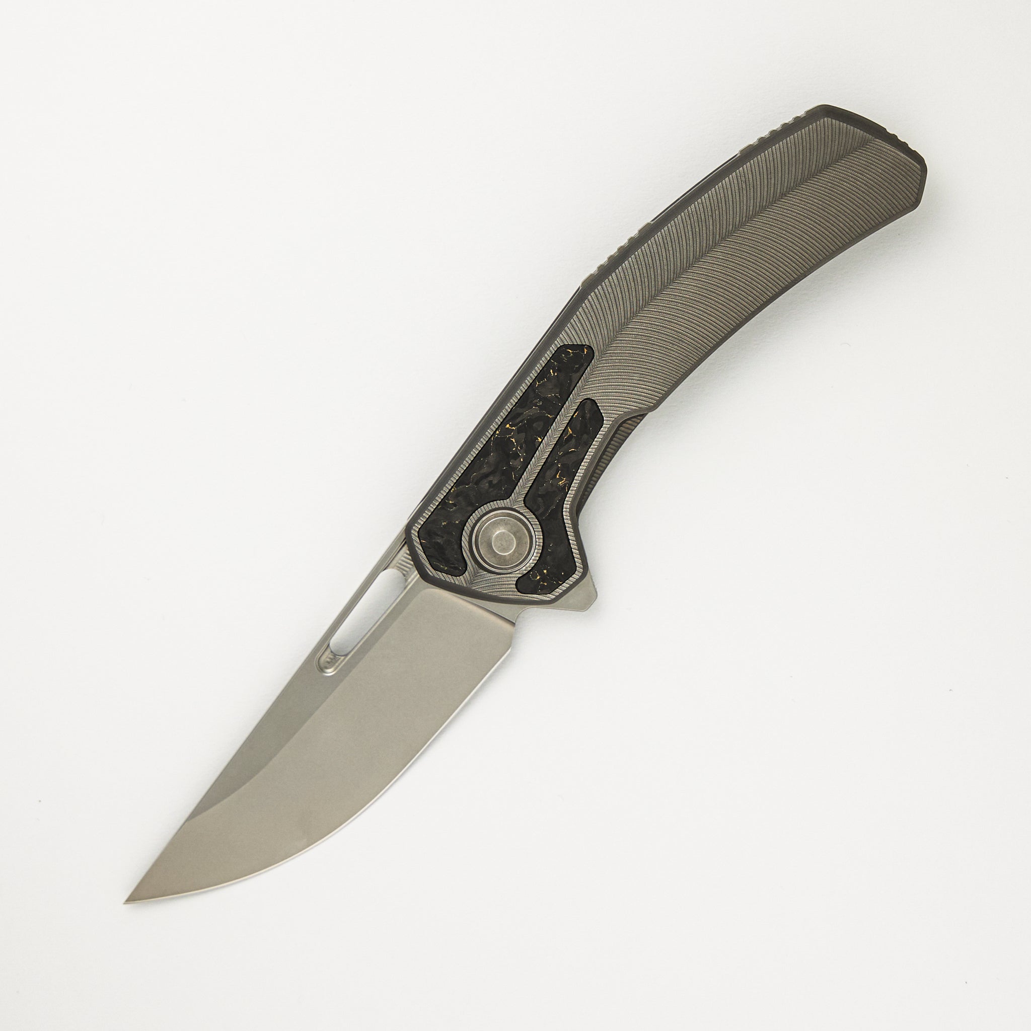 Tactile Knife Company Archer - Titanium/Bronze TechnoCarbo Textured Handle - MagnaCut Blade