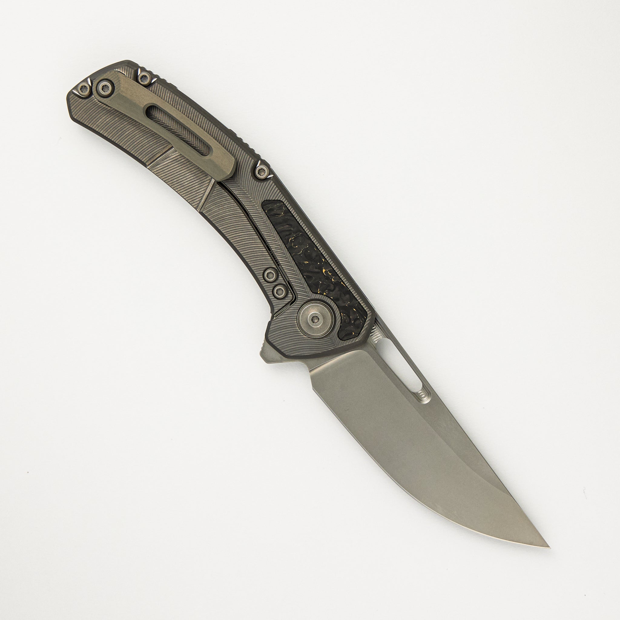 Tactile Knife Company Archer - Titanium/Bronze TechnoCarbo Textured Handle - MagnaCut Blade