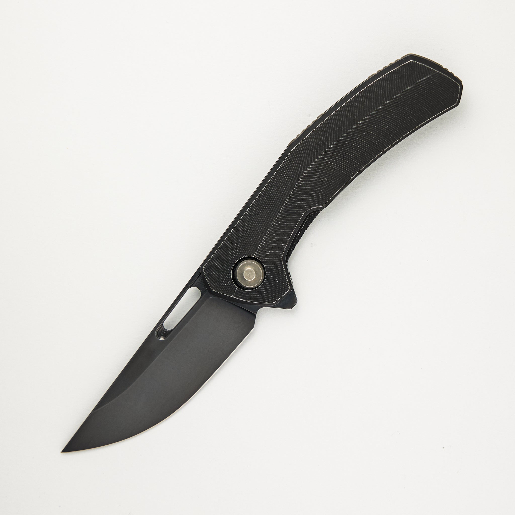 Tactile Knife Company Archer - Dark Stonewashed Titanium Textured Handle - MagnaCut Blade