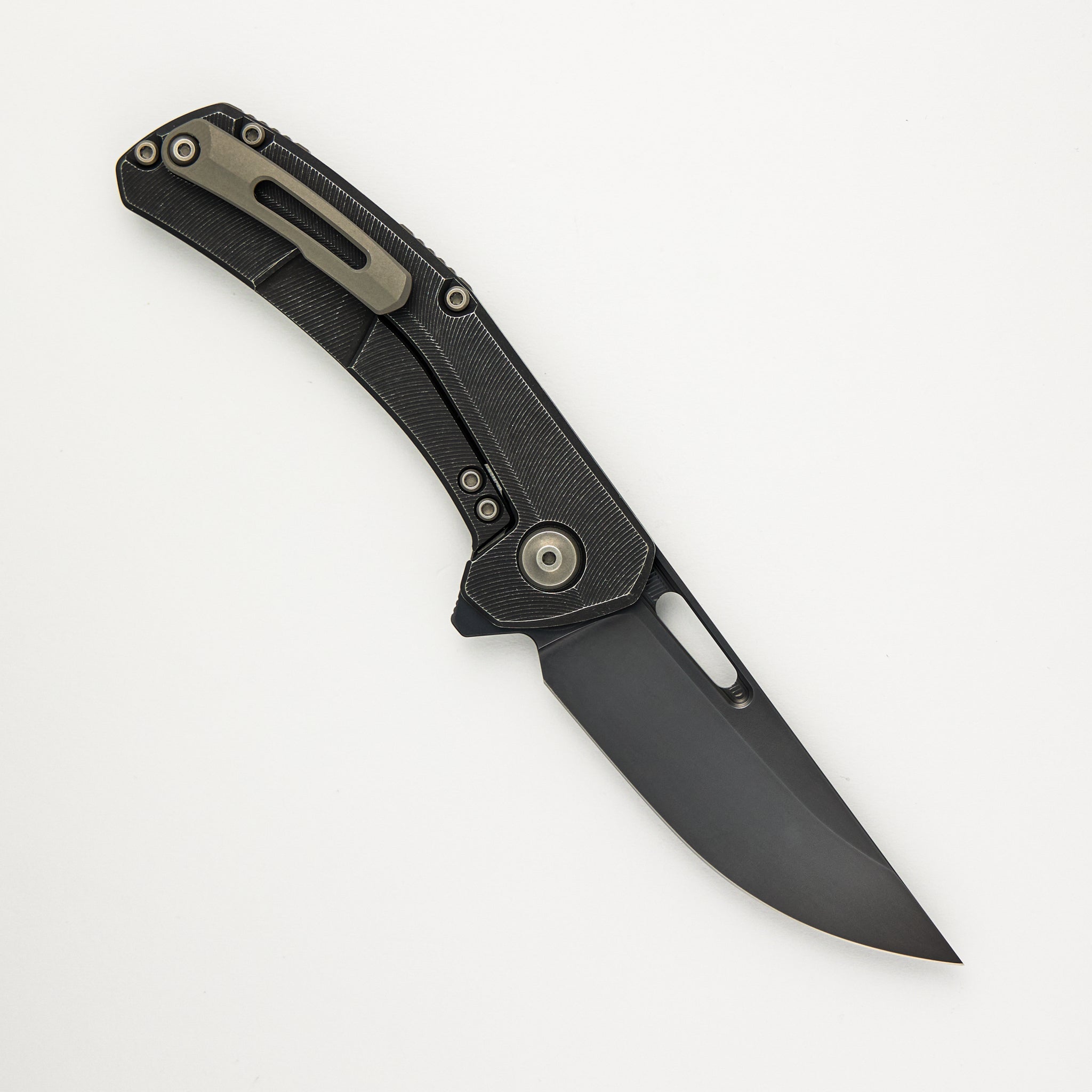 Tactile Knife Company Archer - Dark Stonewashed Titanium Textured Handle - MagnaCut Blade