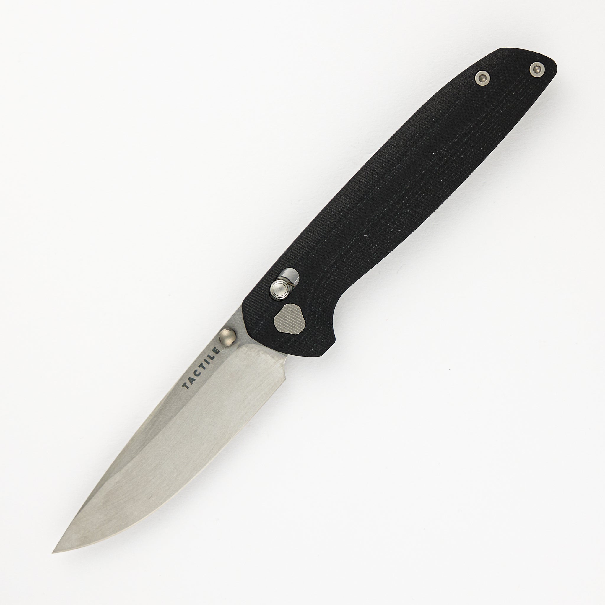 Tactile Knife Company – Maverick – Stonewash MagnaCut Blade – Black G10 Handle