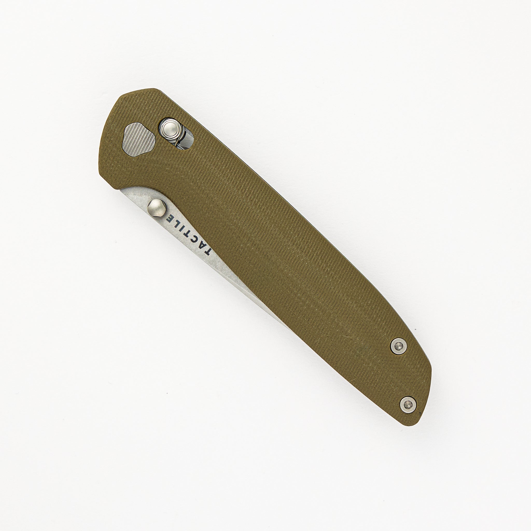 Tactile Knife Company – Maverick – Stonewash MagnaCut Blade – Green G10 Handle